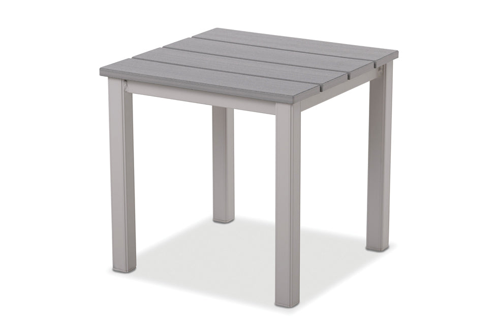 Telescope Casual Outdoor End Table — Snow, 21-Inch Square Telescope Casual Patio Table