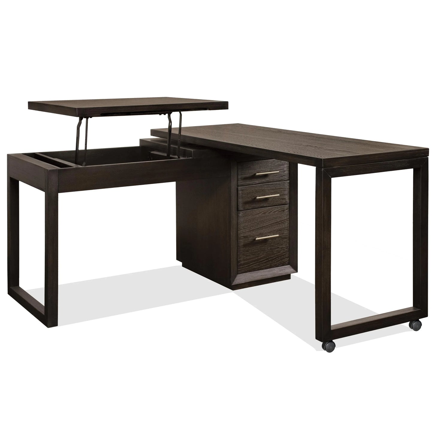 Prelude Swivel Lift-top L-desk Riverside Furniture Desks