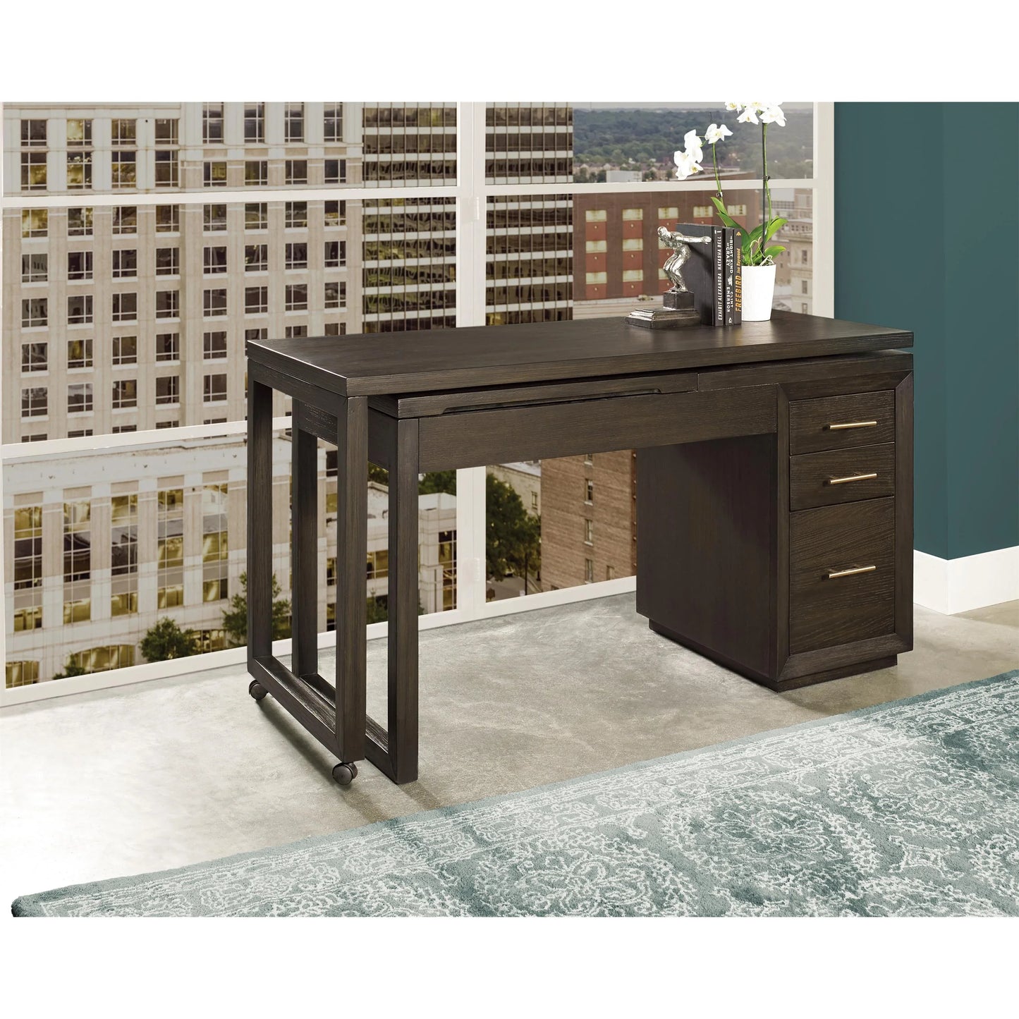 Prelude Swivel Lift-top L-desk Riverside Furniture Desks