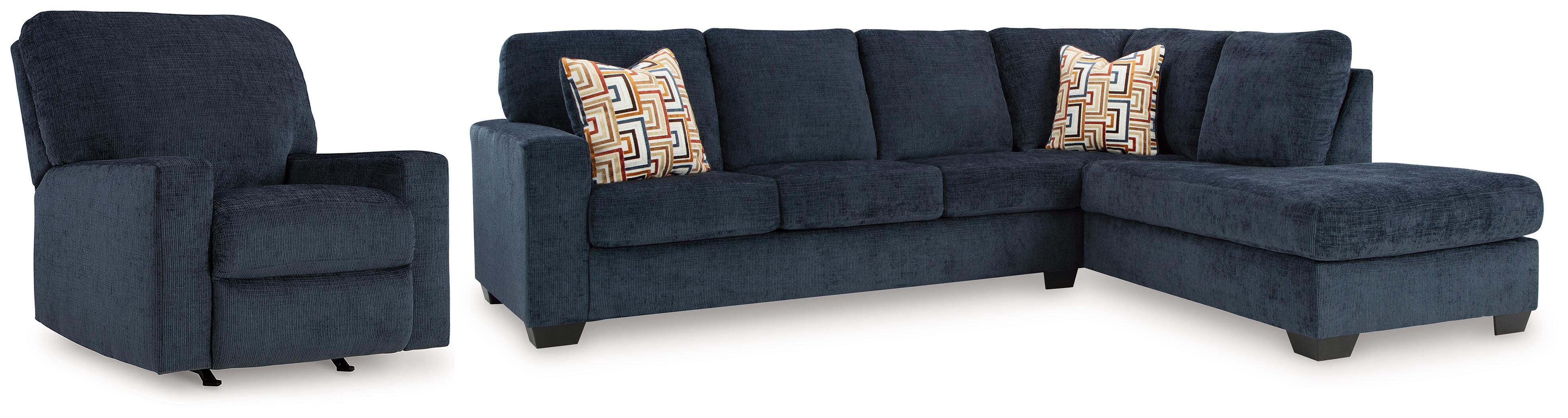 Aviemore 2-Piece Sectional and Recliner — Chaise Right Signature Design by Ashley® Living Room
