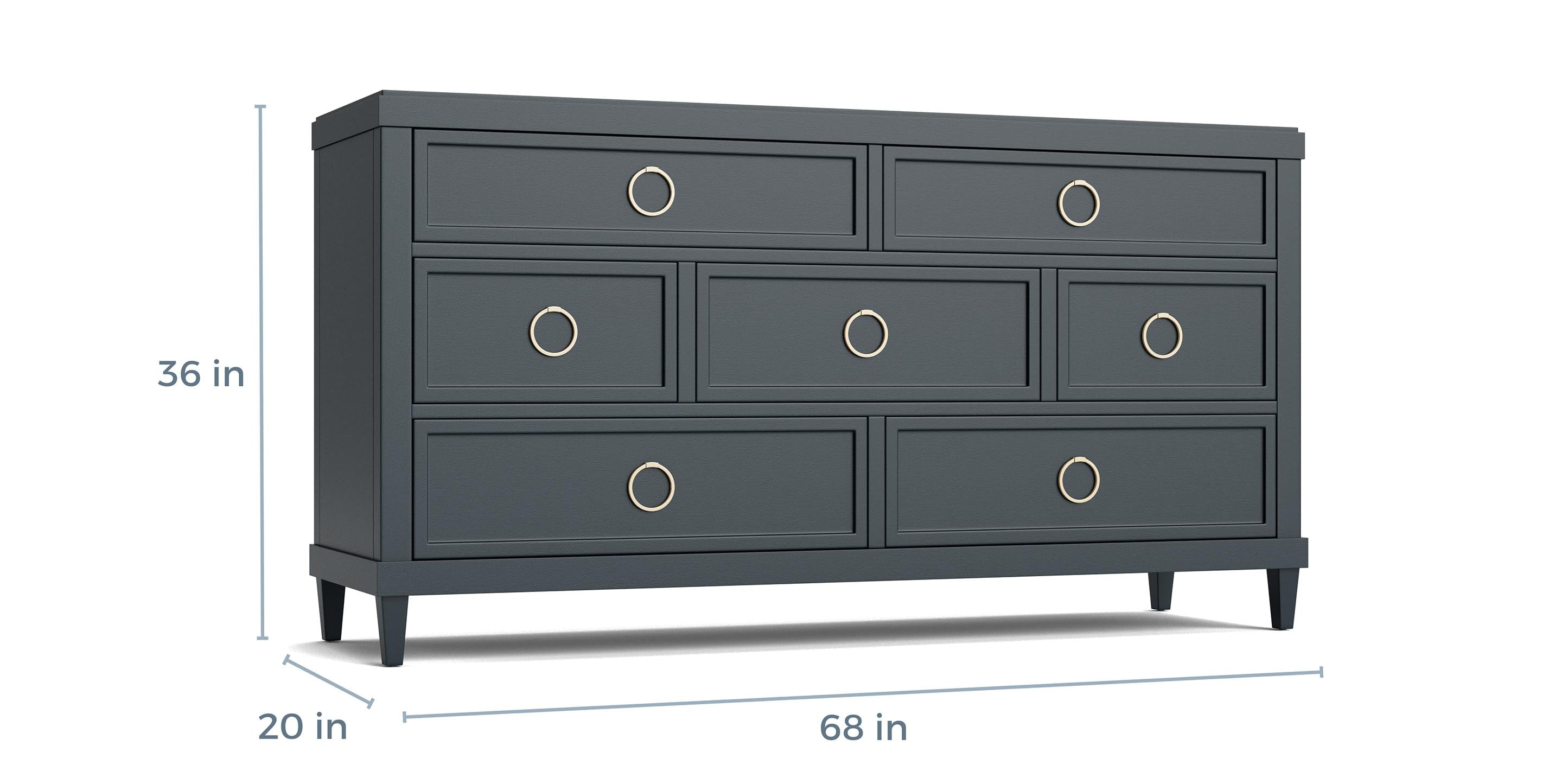 Bassett Midtown Dresser — 68 Inches, Built to Order — dimensions