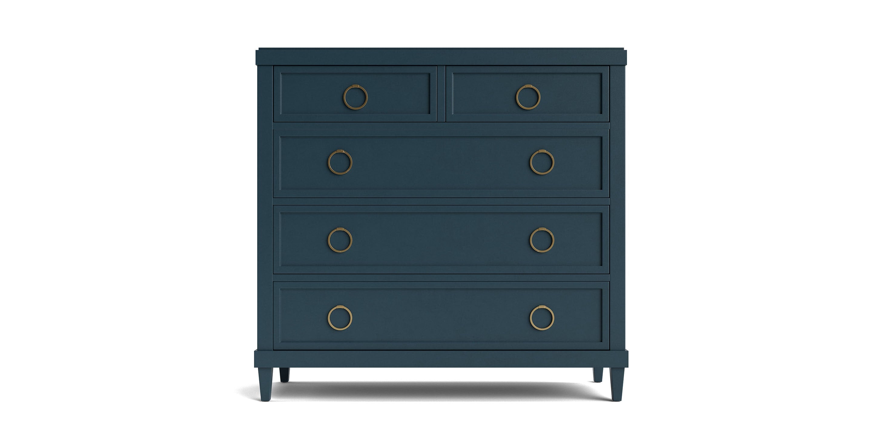 Bassett Midtown Drawer Chest — Broad, Tall, Made in USA — Harbor finish