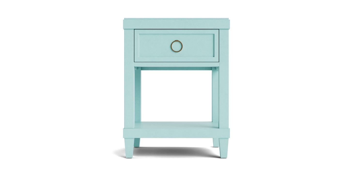 Bassett Midtown Bedside Table — Compact, Built in the USA — Sky finish
