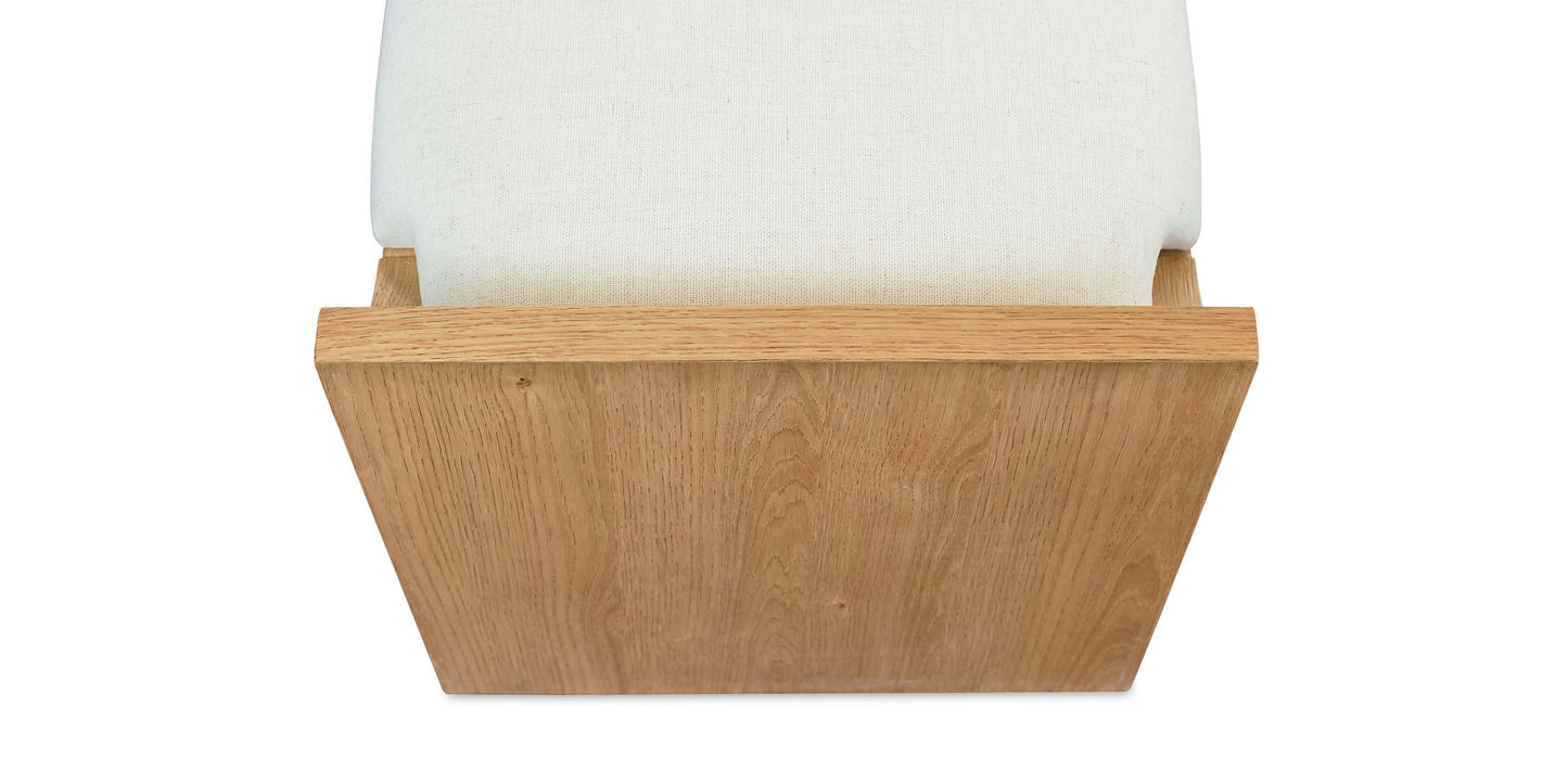 Bassett Newbury Bed Bench with Cushion — Made in the USA — Natural finish