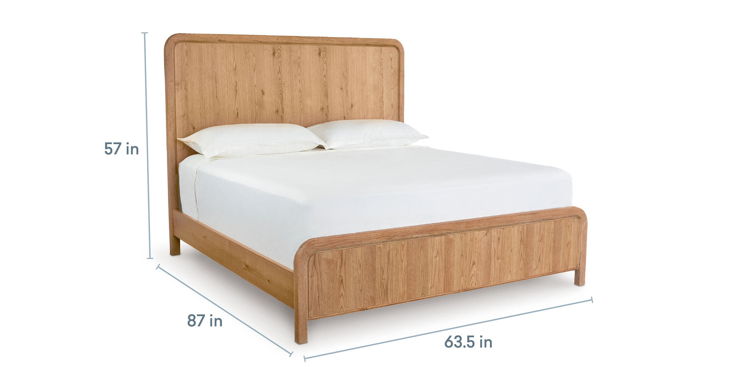 Bassett Newbury Panel Bed — Modern Organic, Made in the USA — dimensions
