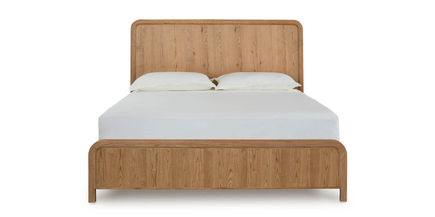 Bassett Newbury Panel Bed — Modern Organic, Made in the USA — Natural finish
