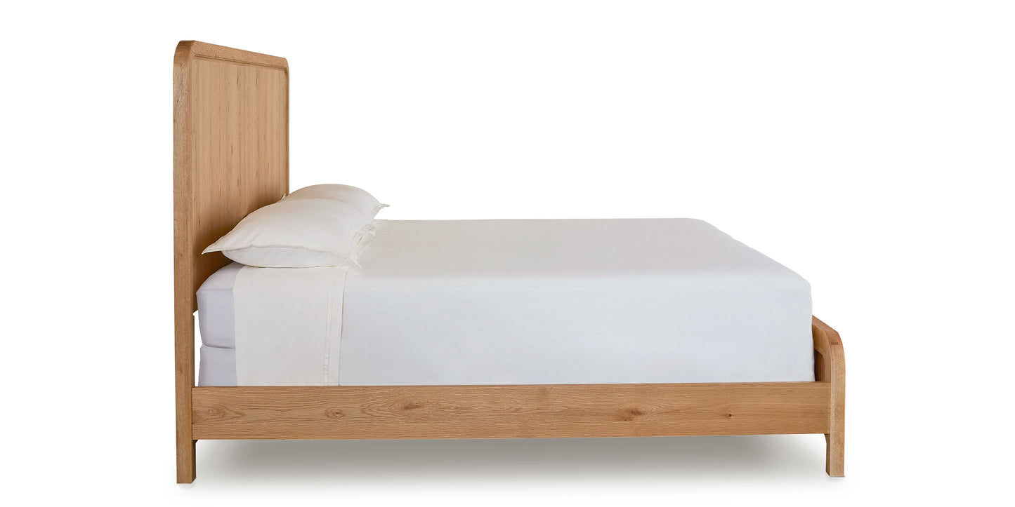 Bassett Newbury Panel Bed — Modern Organic, Made in the USA — Natural finish