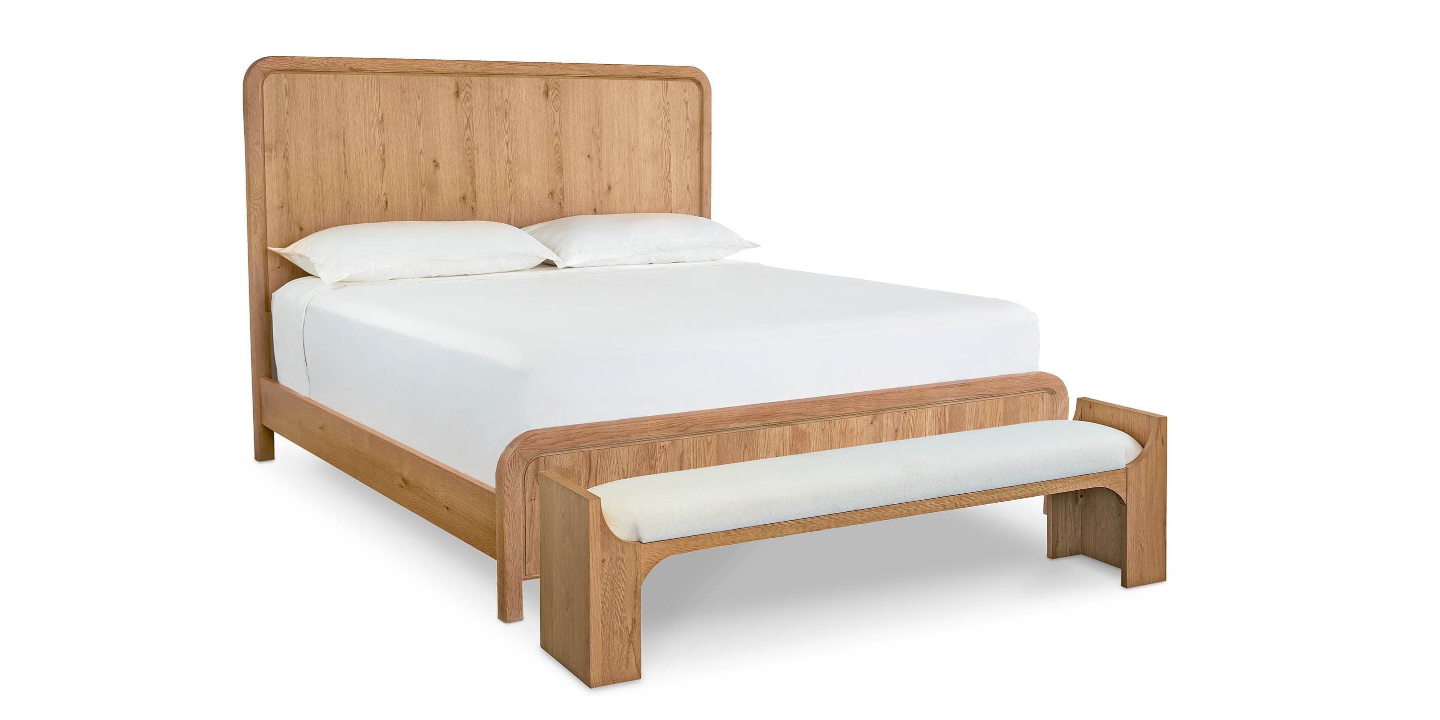 Bassett Newbury Panel Bed — Modern Organic, Made in the USA — Natural finish