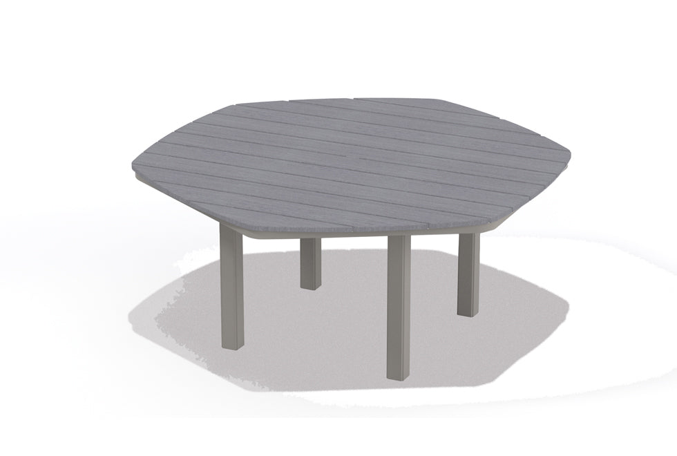Telescope Casual Rustic Polymer Table Top — Desert Sand 62" Telescope Casual Outdoor Dining Table