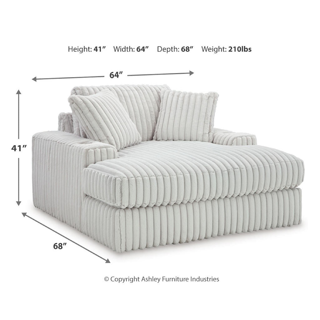 Stupendous Oversized Chaise — Alloy, Feather-Blend Signature Design by Ashley® Living Room