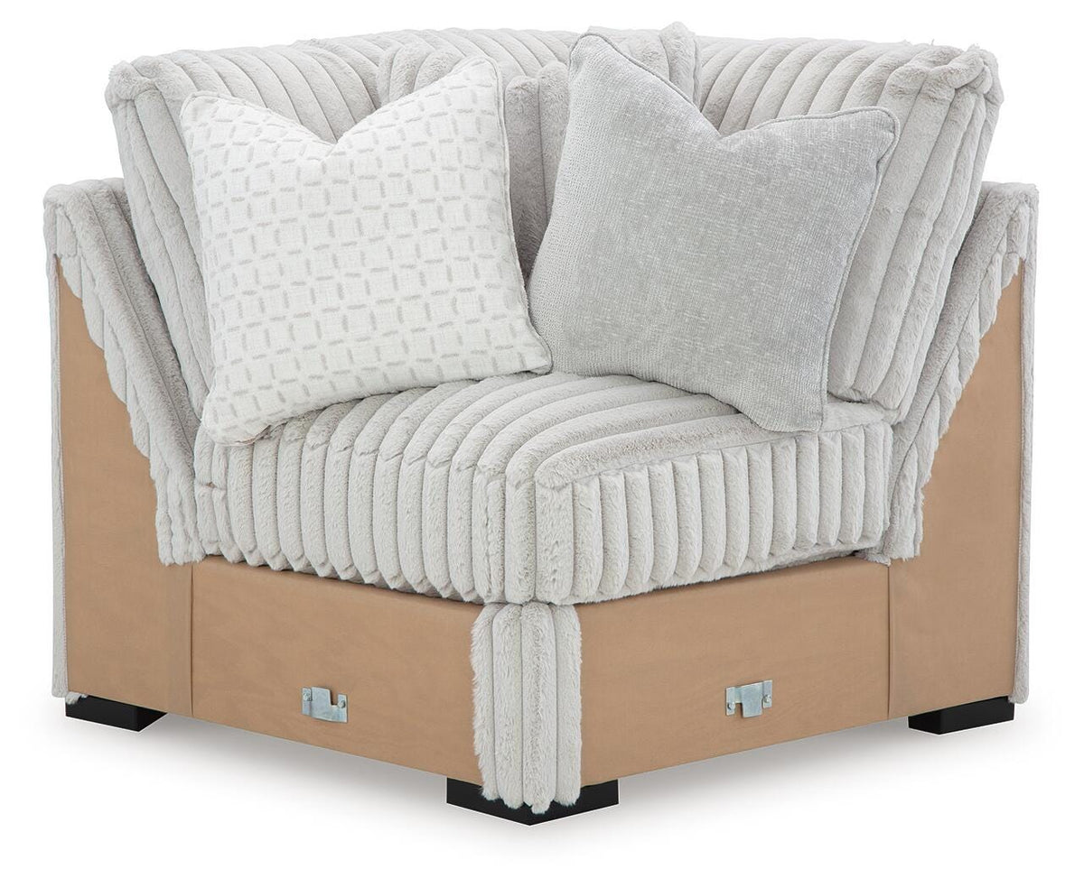 Stupendous 4-Piece Sectional, Oversized Chaise and Ottoman — Alloy Signature Design by Ashley® Living Room