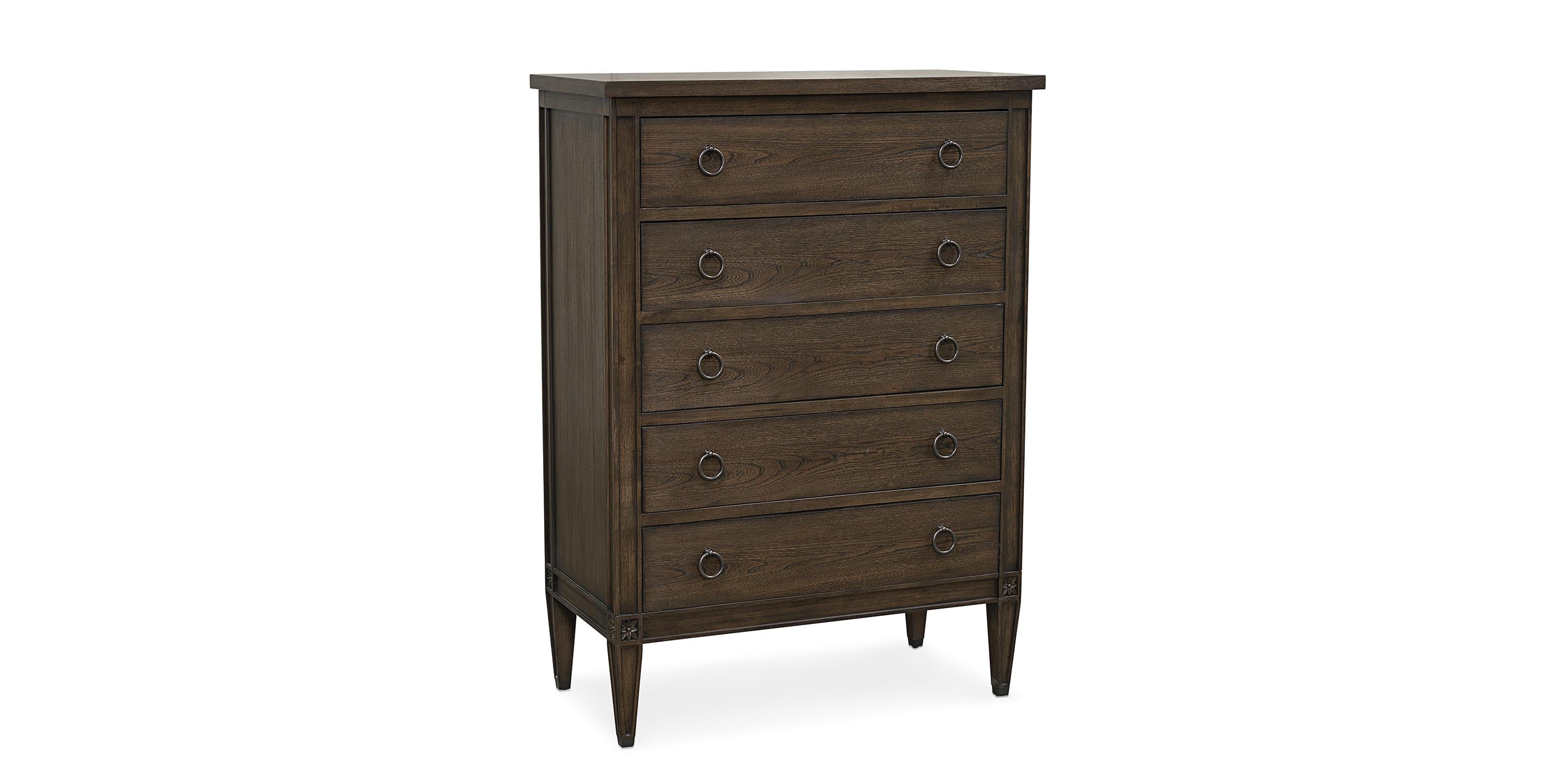 Bassett Allure 5 Drawer Chest — Vertical Bedroom Storage Bassett Chest