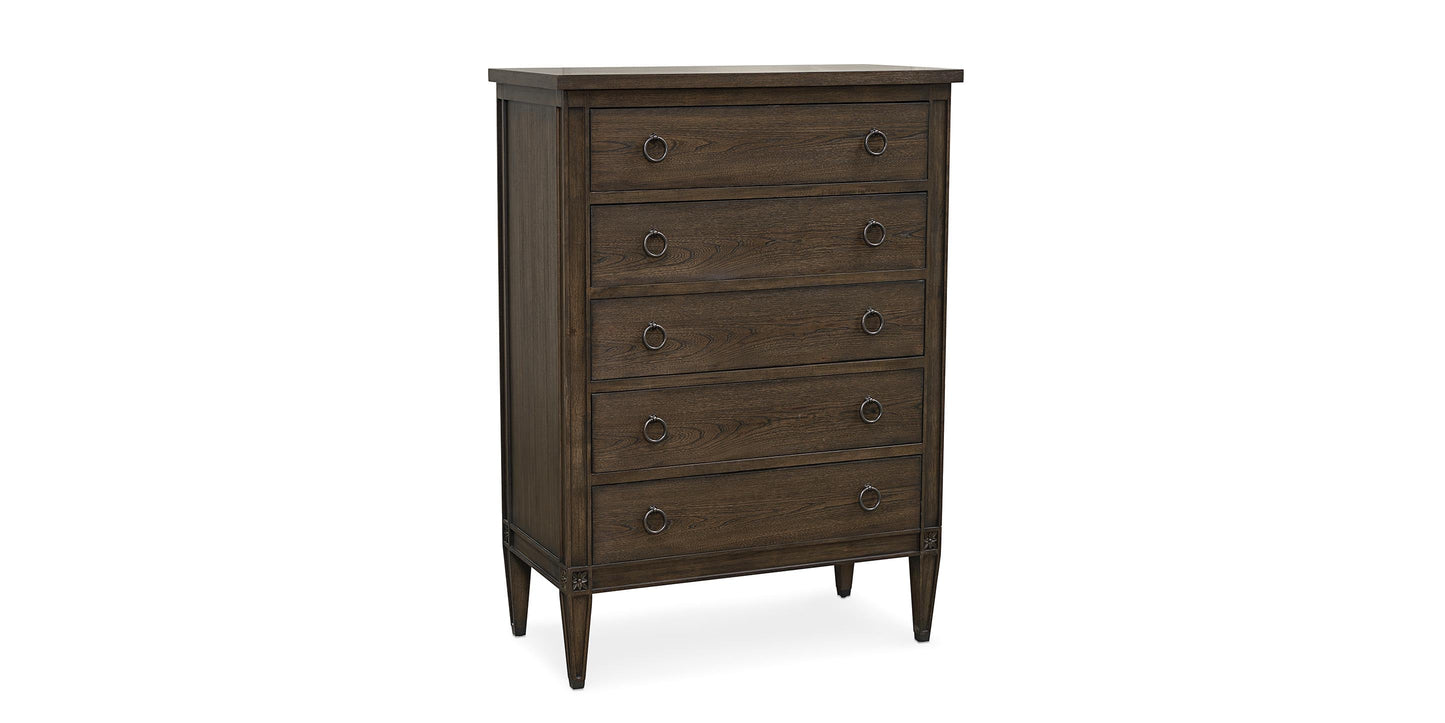 Bassett Allure 5 Drawer Chest — Vertical Bedroom Storage Bassett Chest