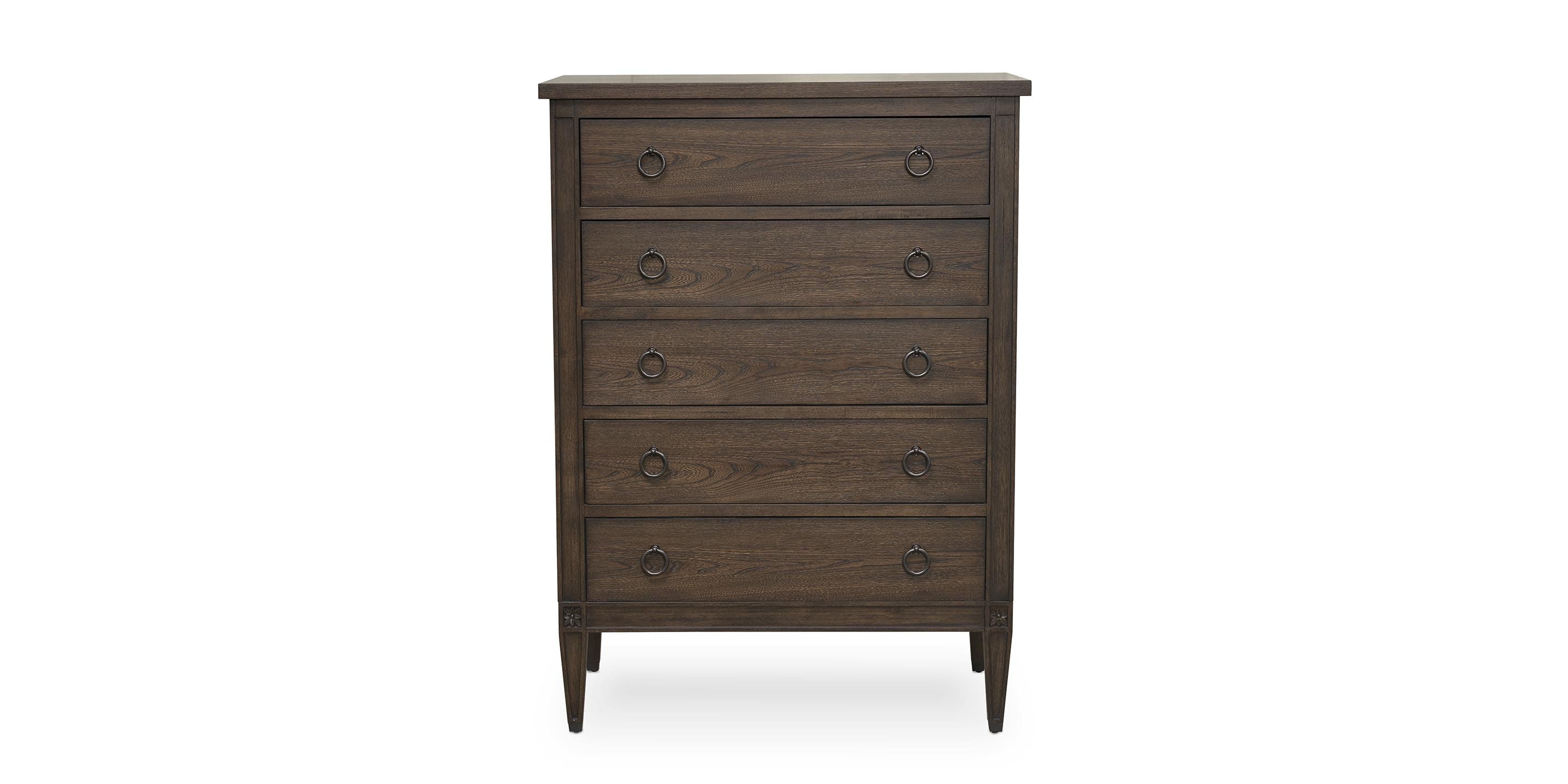 Bassett Allure 5 Drawer Chest — Vertical Bedroom Storage Bassett Chest
