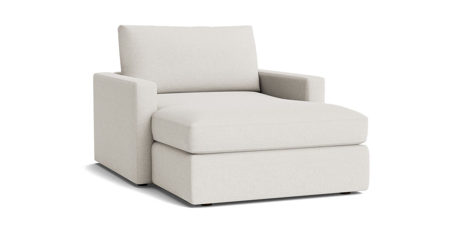 Bassett Allure Two Arm Chaise — Freestanding Lounger, Custom Fabric Bassett Sofa