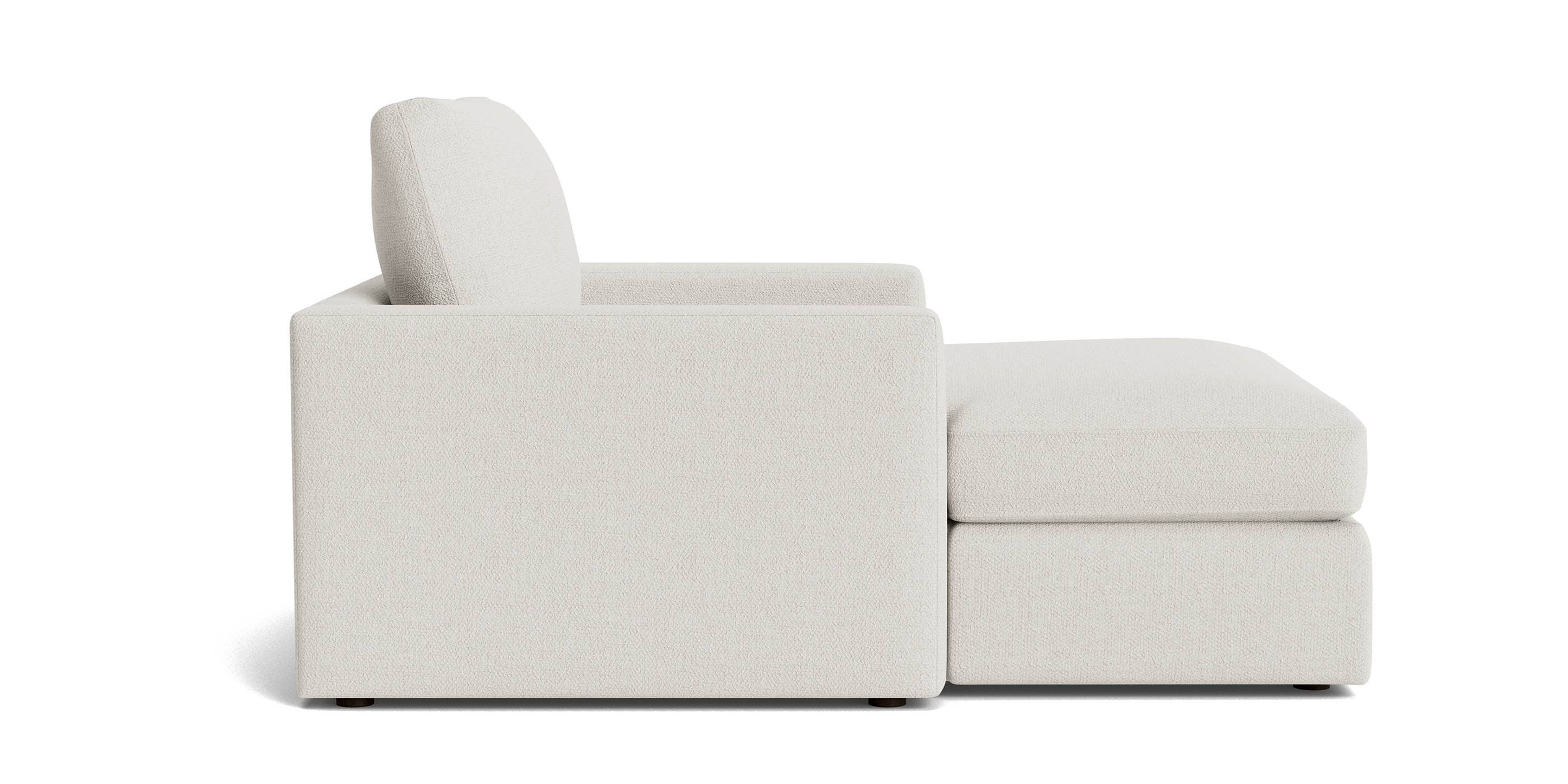 Bassett Allure Two Arm Chaise — Freestanding Lounger, Custom Fabric Bassett Sofa
