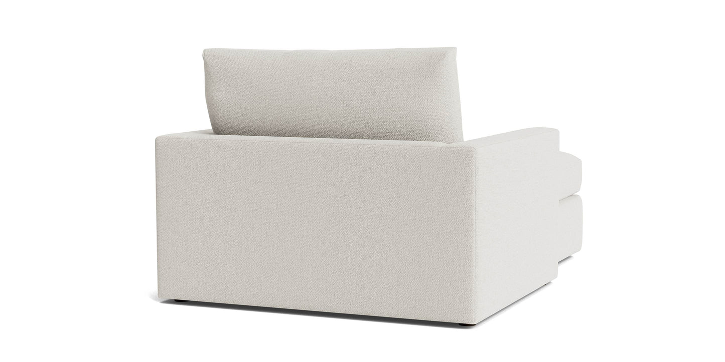 Bassett Allure Two Arm Chaise — Freestanding Lounger, Custom Fabric Bassett Sofa