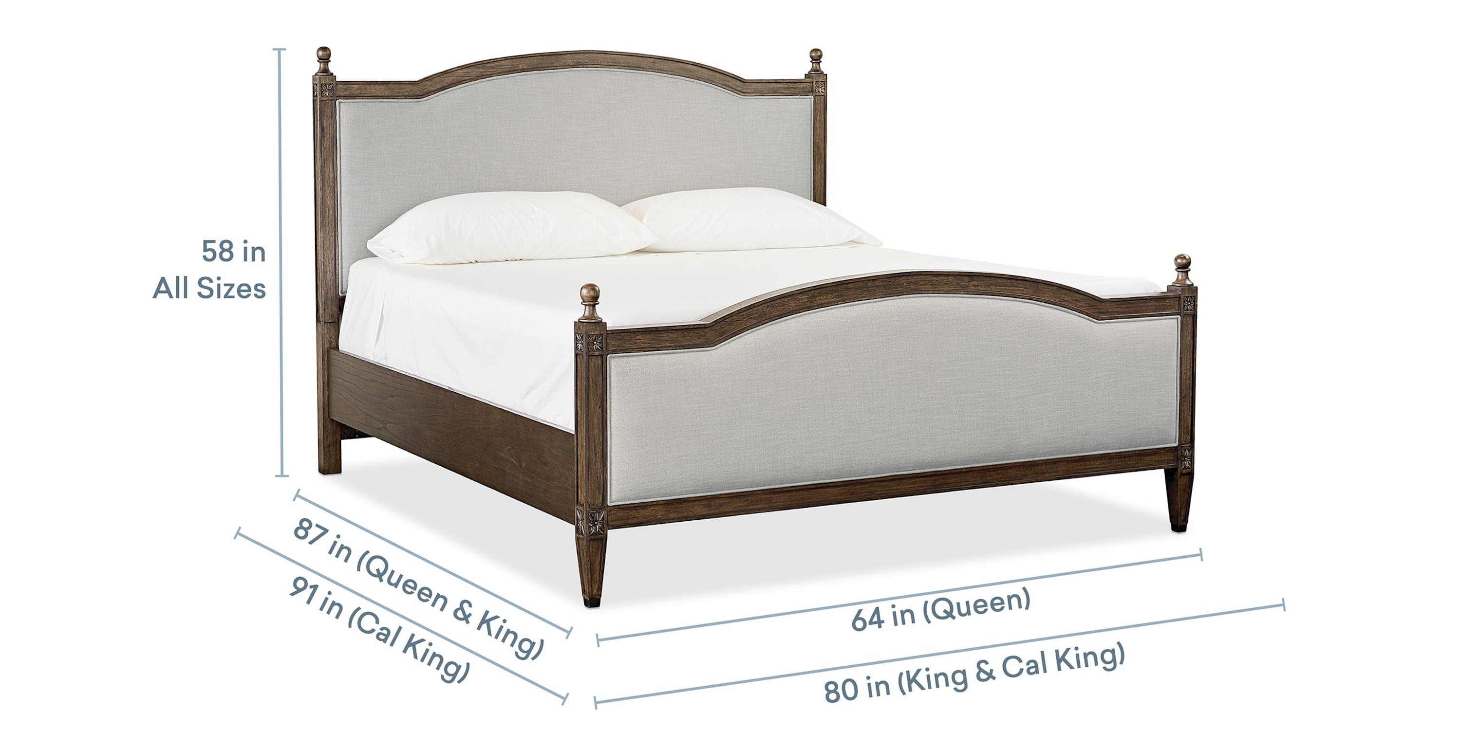 Charlotte Upholstered Bed with Footboard Bassett