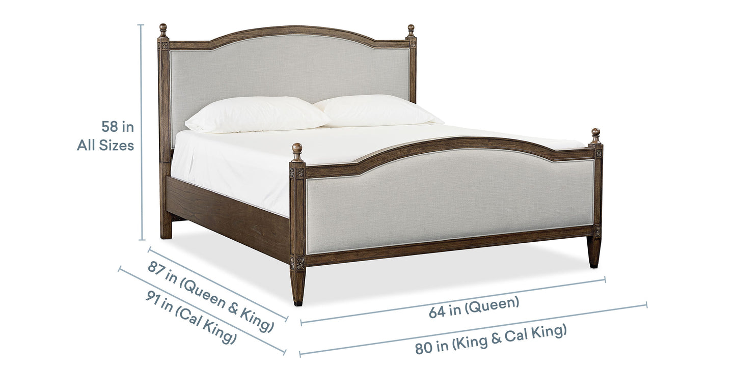 Charlotte Upholstered Bed with Footboard Bassett