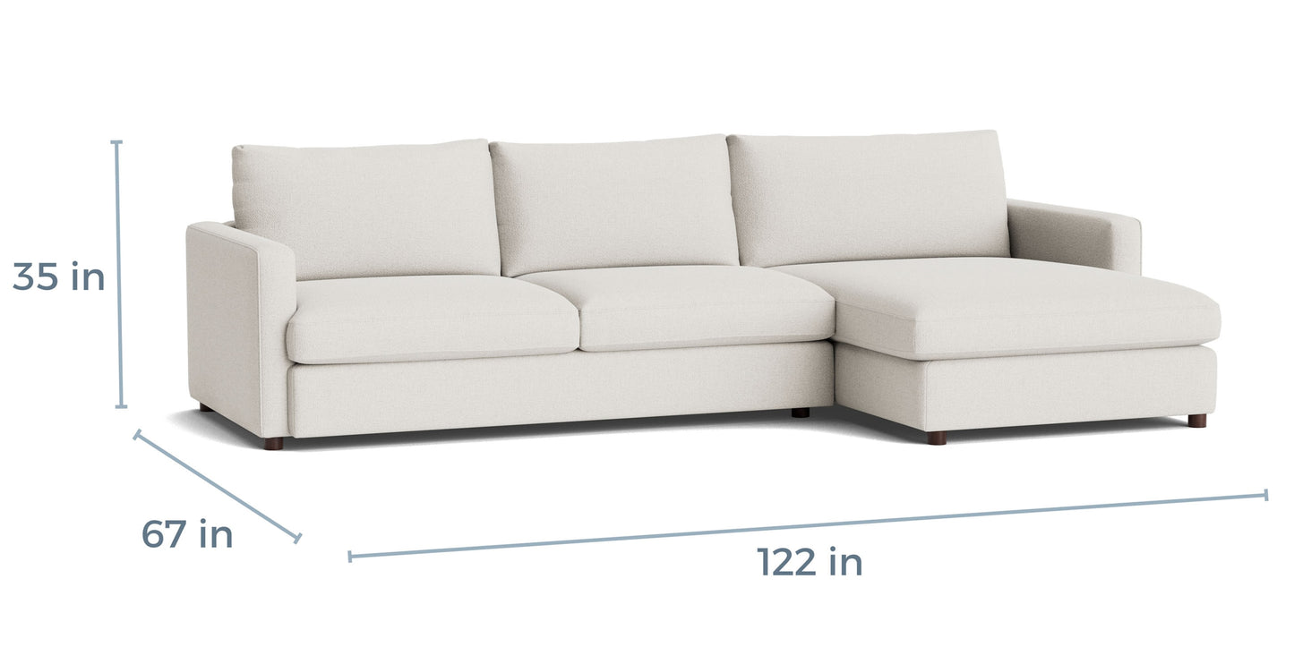 Allure Track Arm Chaise Sectional Bassett