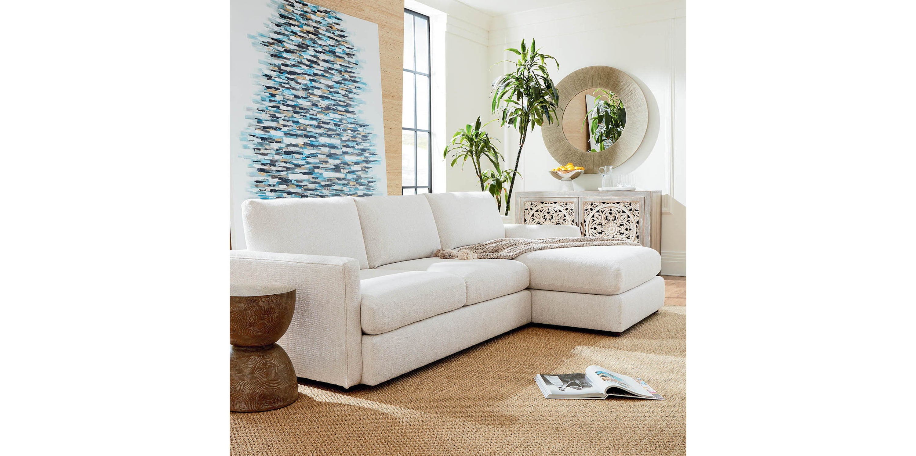 Allure Track Arm Chaise Sectional Bassett