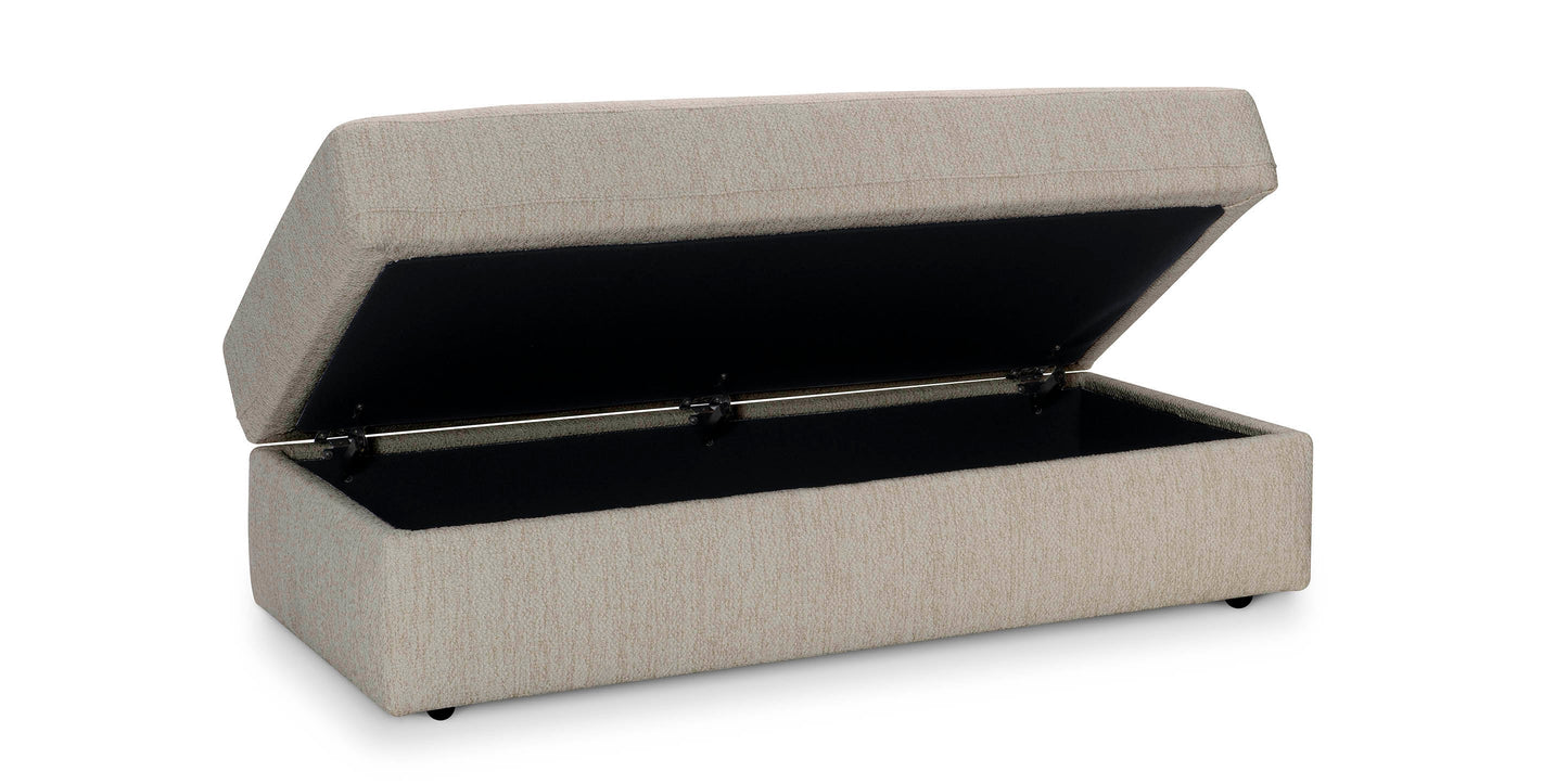 Bassett Allure Storage Ottoman — Storage Inside, Your Fabric Bassett Sofa