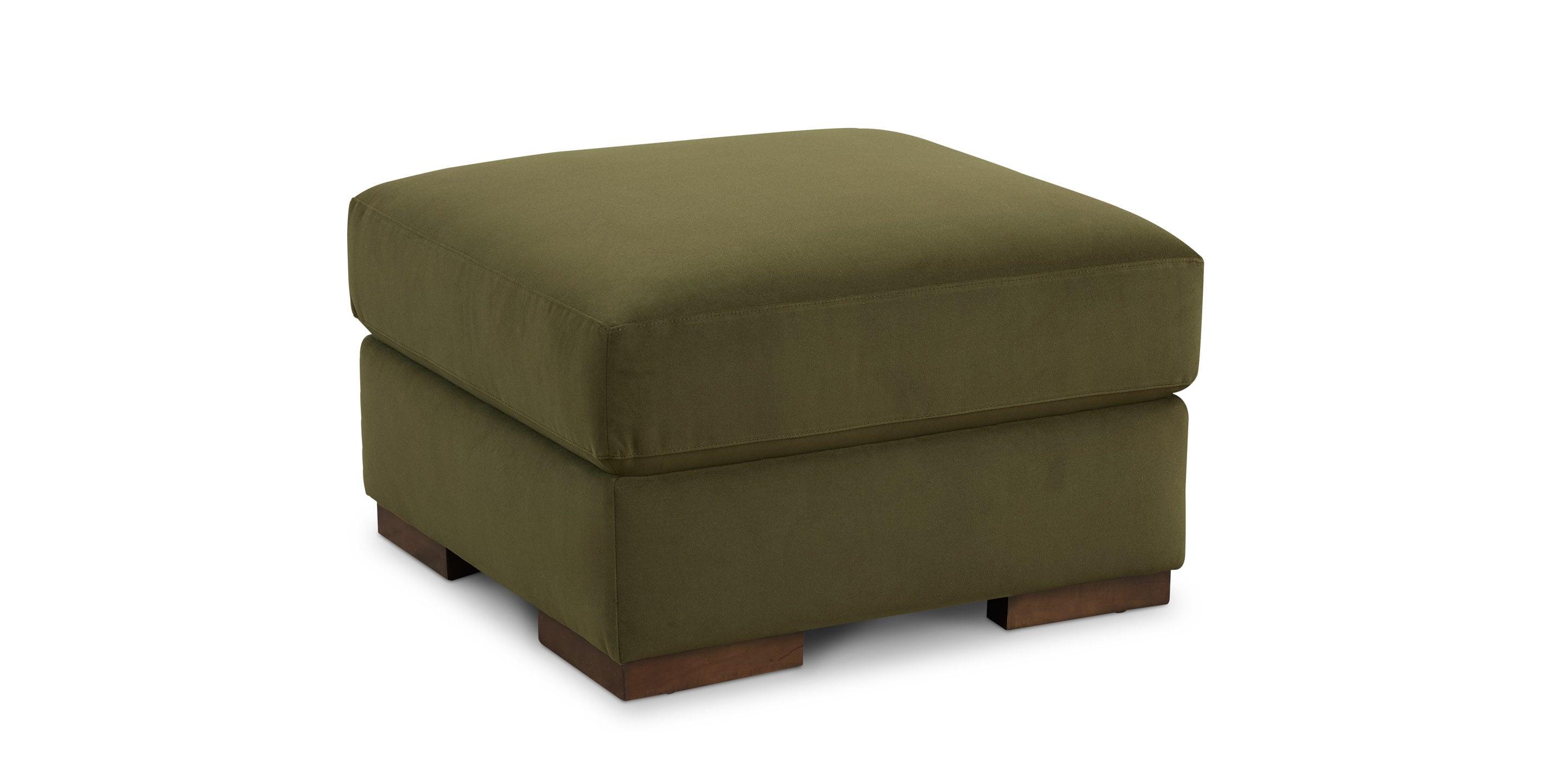 Bassett Southpark Ottoman — Compact Rectangle, Custom Fabric Bassett Sofa