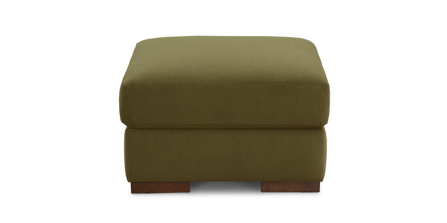 Bassett Southpark Ottoman — Compact Rectangle, Custom Fabric Bassett Sofa
