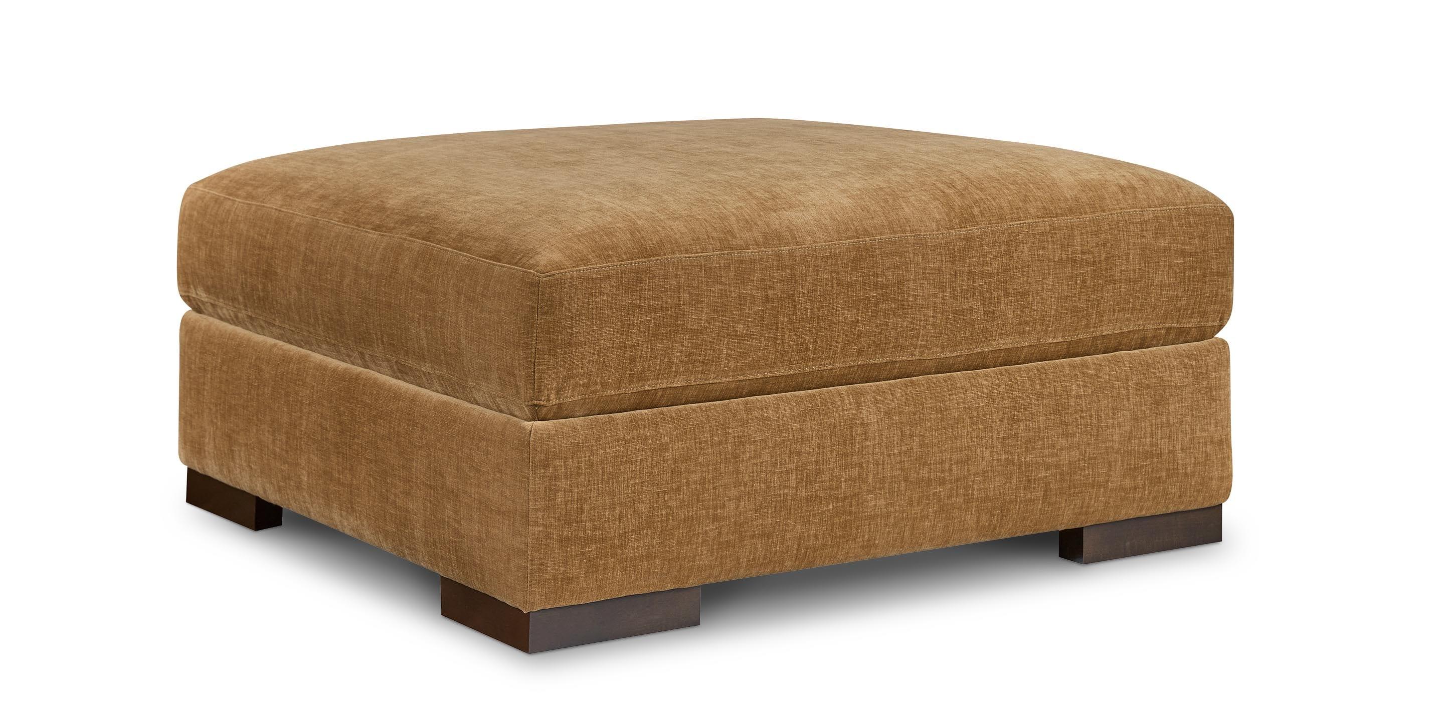 Bassett Southpark Large Ottoman — 41-Inch Square, Your Fabric Bassett Sofa