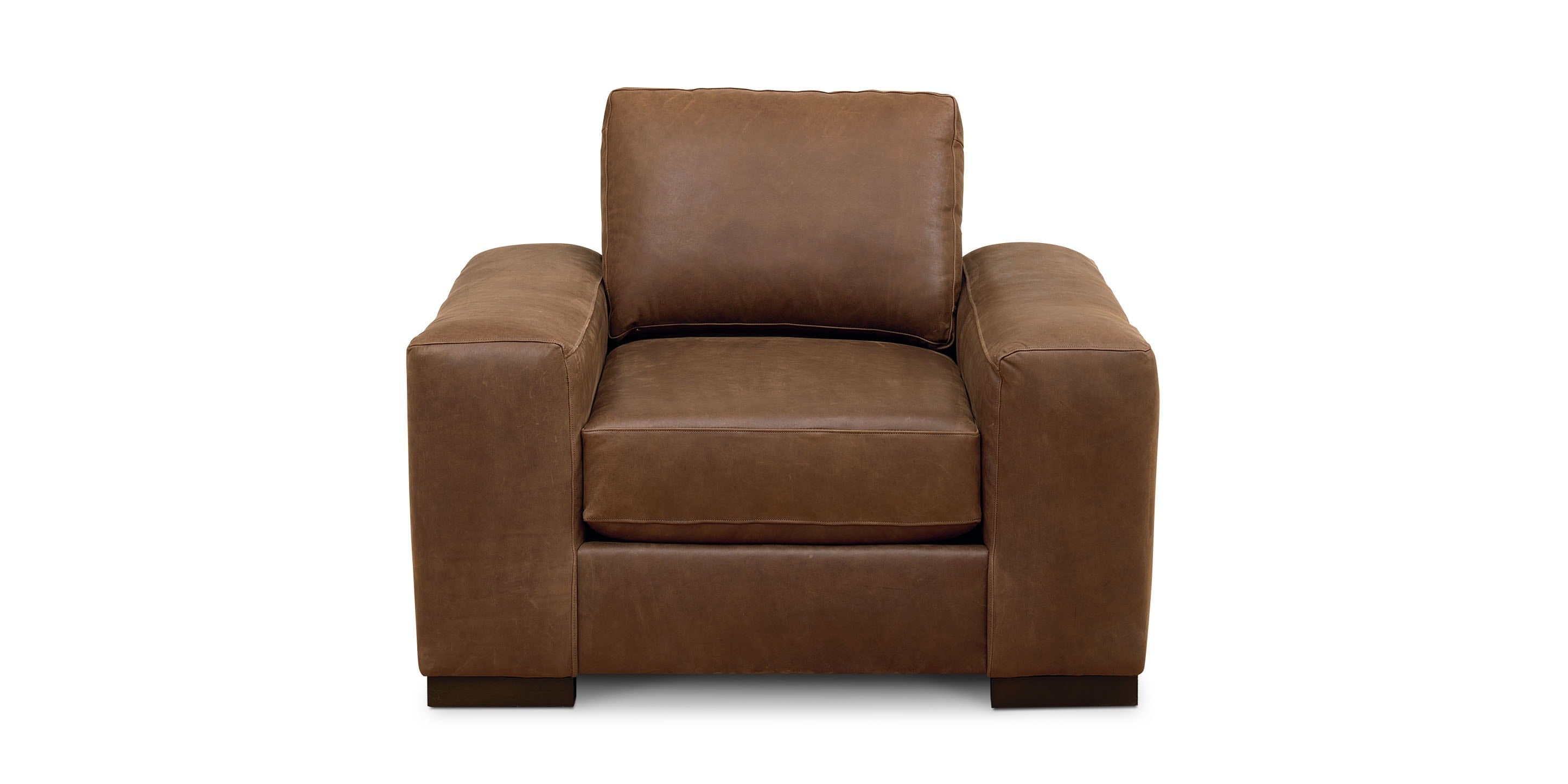 Bassett Southpark RAF Chair — Leather, Right-Arm Modular Piece Bassett Sofa
