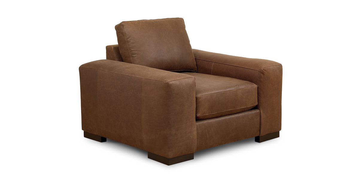Bassett Southpark RAF Chair — Leather, Right-Arm Modular Piece Bassett Sofa