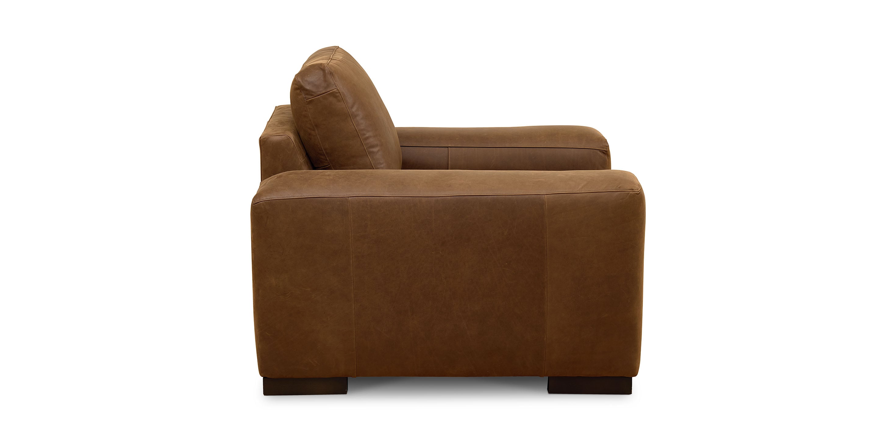 Bassett Southpark RAF Chair — Leather, Right-Arm Modular Piece Bassett Sofa