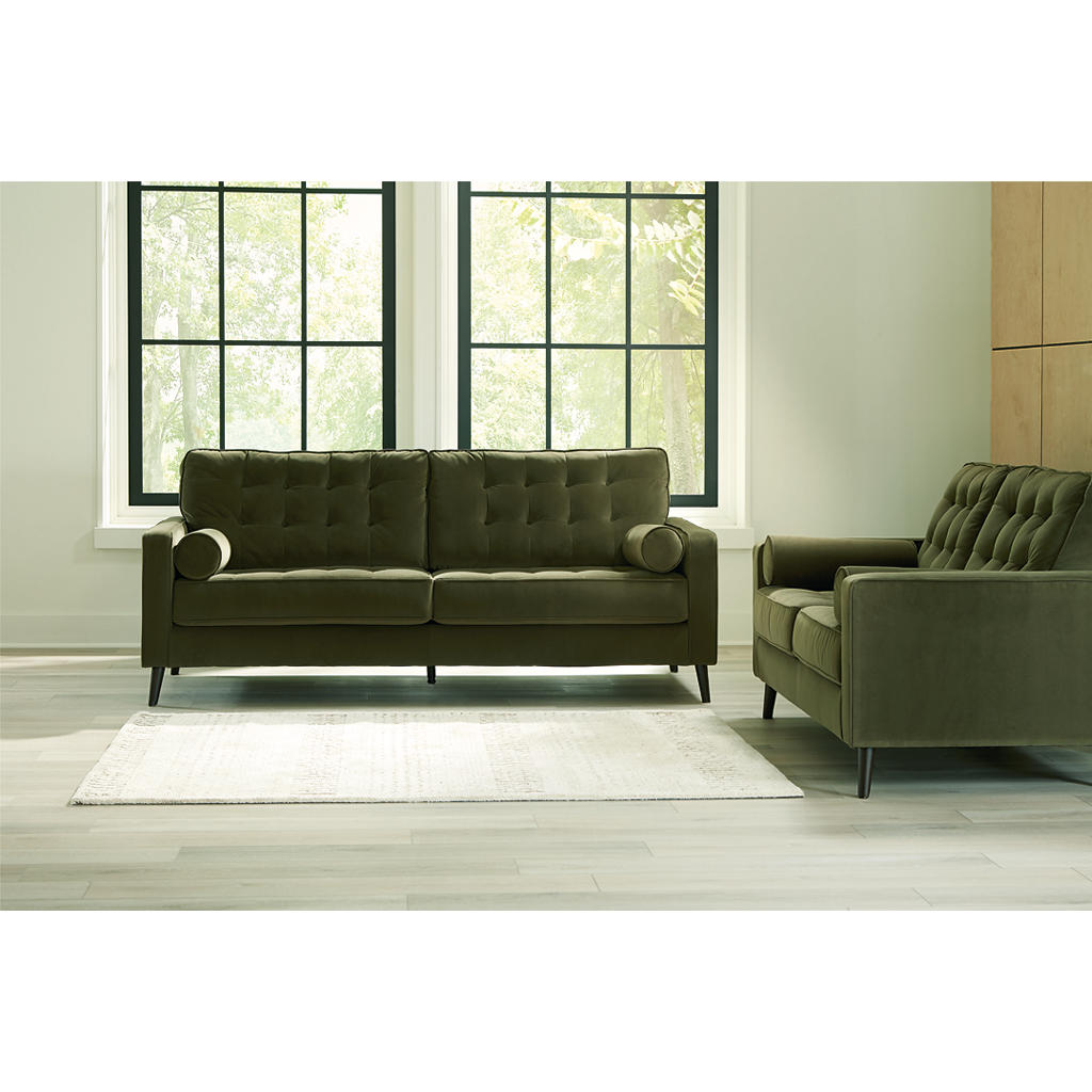 Reveon Lakes Sofa and Loveseat — Olive Velvet, Button Tufting Ashley® Uncategorized
