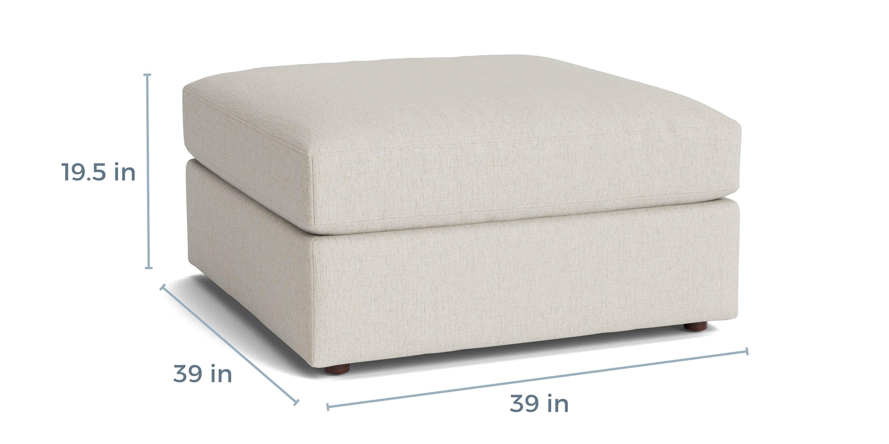 Bassett Beckham Ottoman — Custom Fabric, Made in the USA Bassett Sofa