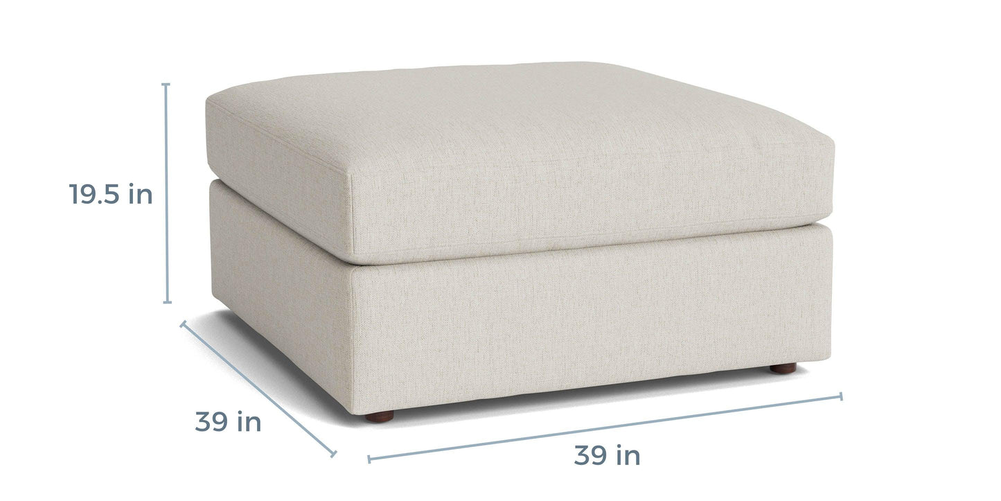 Bassett Beckham Ottoman — Custom Fabric, Made in the USA Bassett Sofa