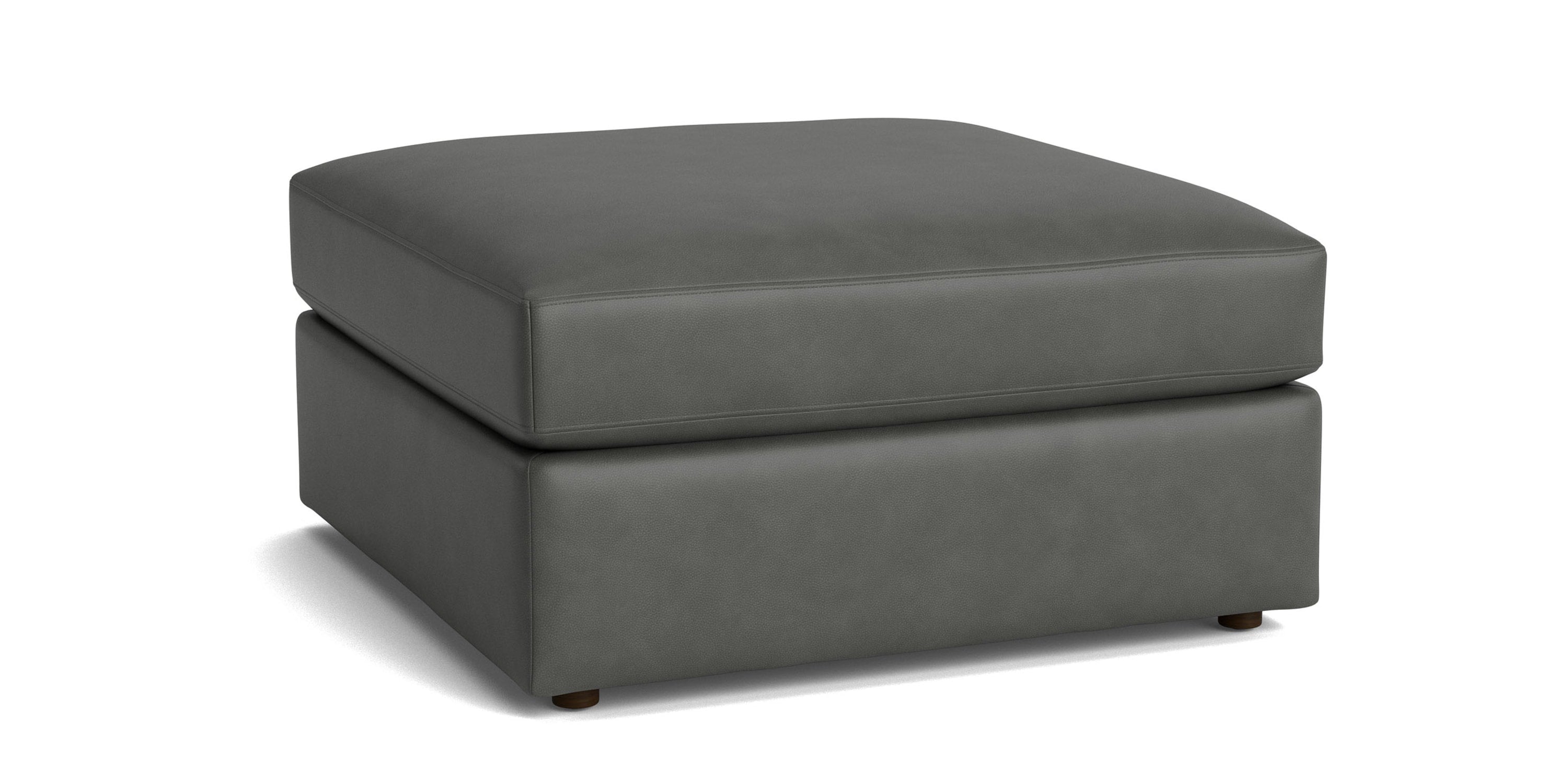 Beckham Leather Ottoman Bassett