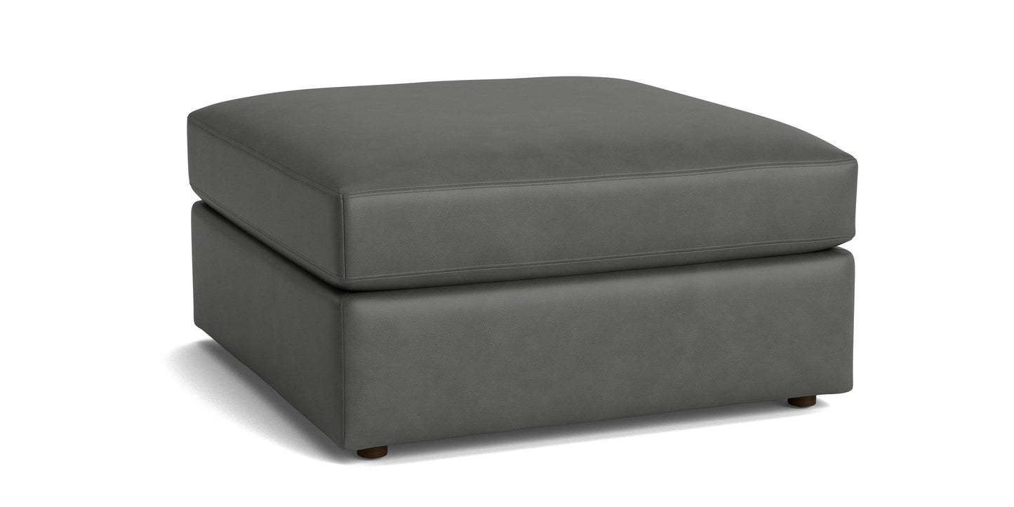 Beckham Leather Ottoman Bassett
