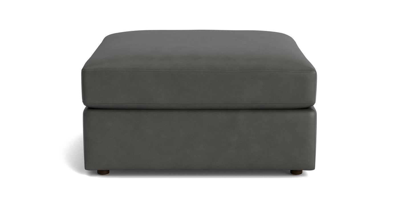 Beckham Leather Ottoman Bassett