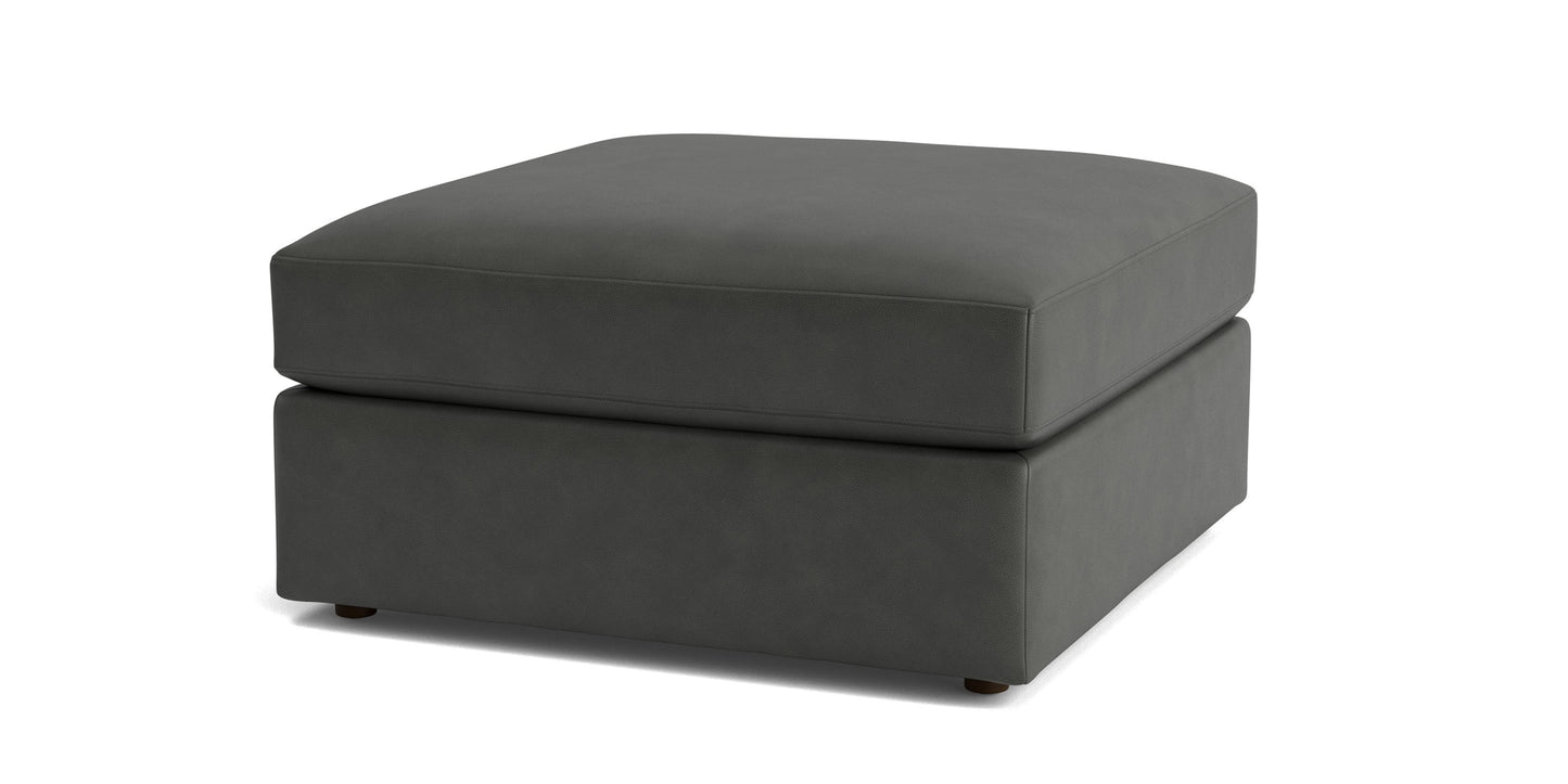 Beckham Leather Ottoman Bassett