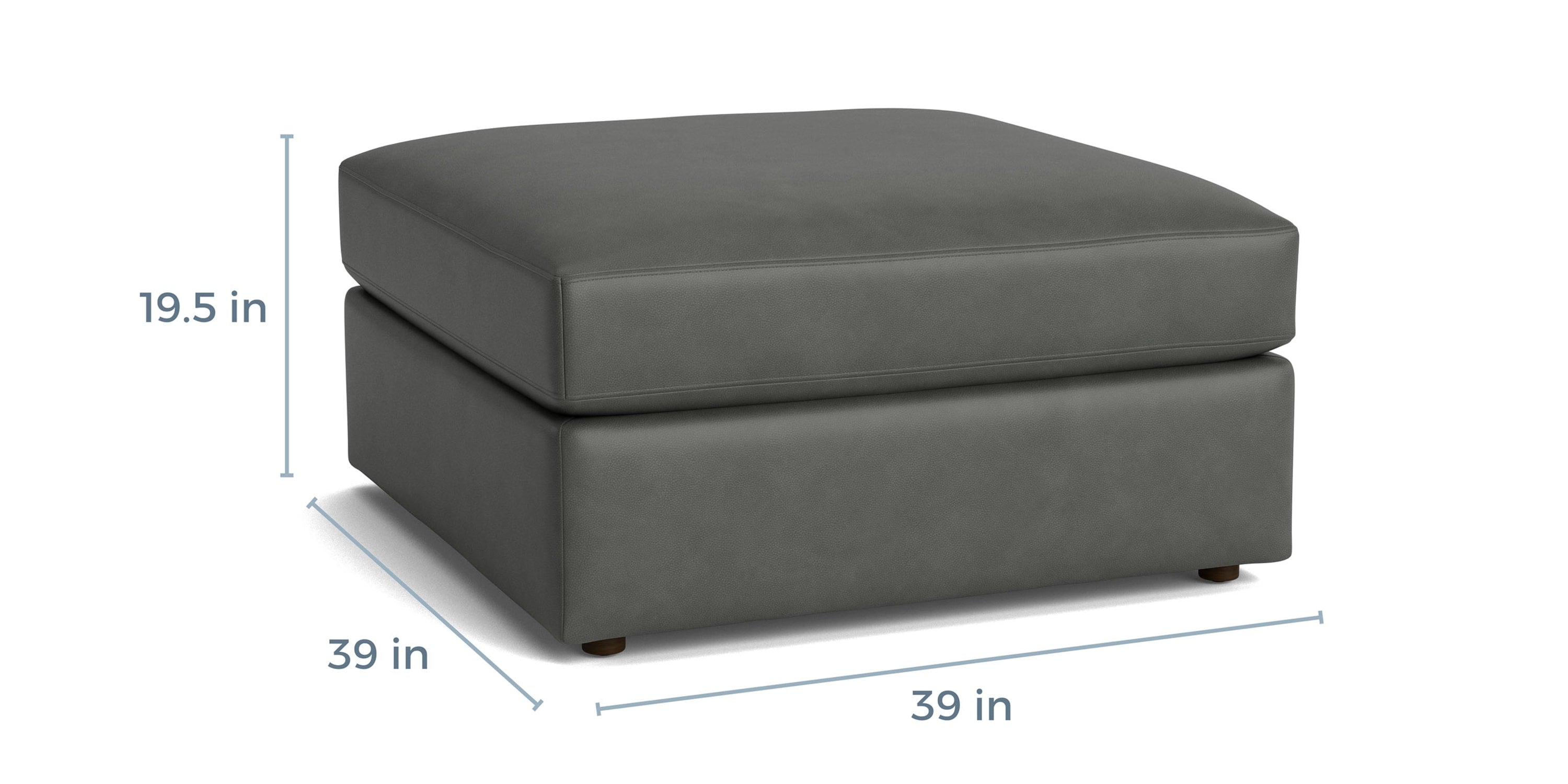 Beckham Leather Ottoman Bassett