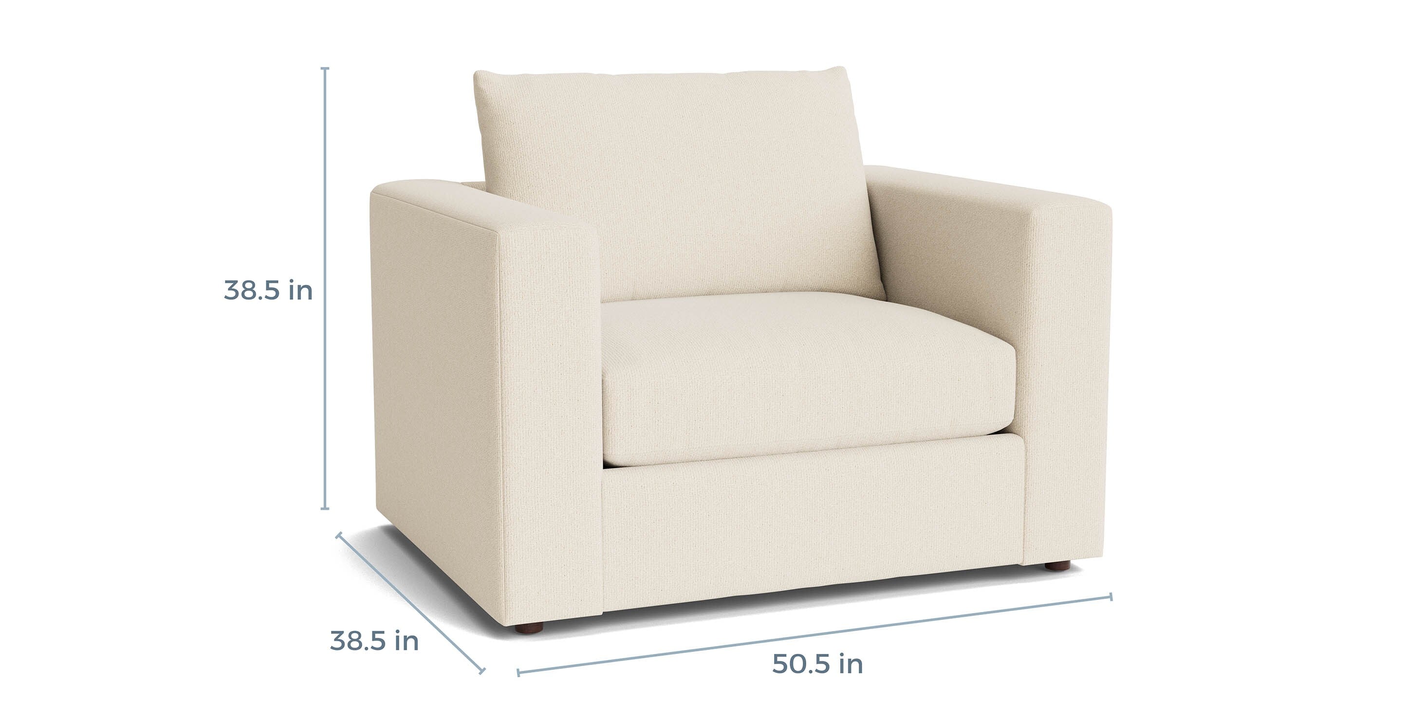 Bassett Beckham Wide Arm Chair & Half — Custom Leather, Made in USA Bassett Sofa