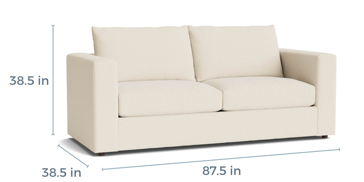 Bassett Beckham Wide Arm Sofa — Custom Fabric, Made in the USA Bassett Sofa