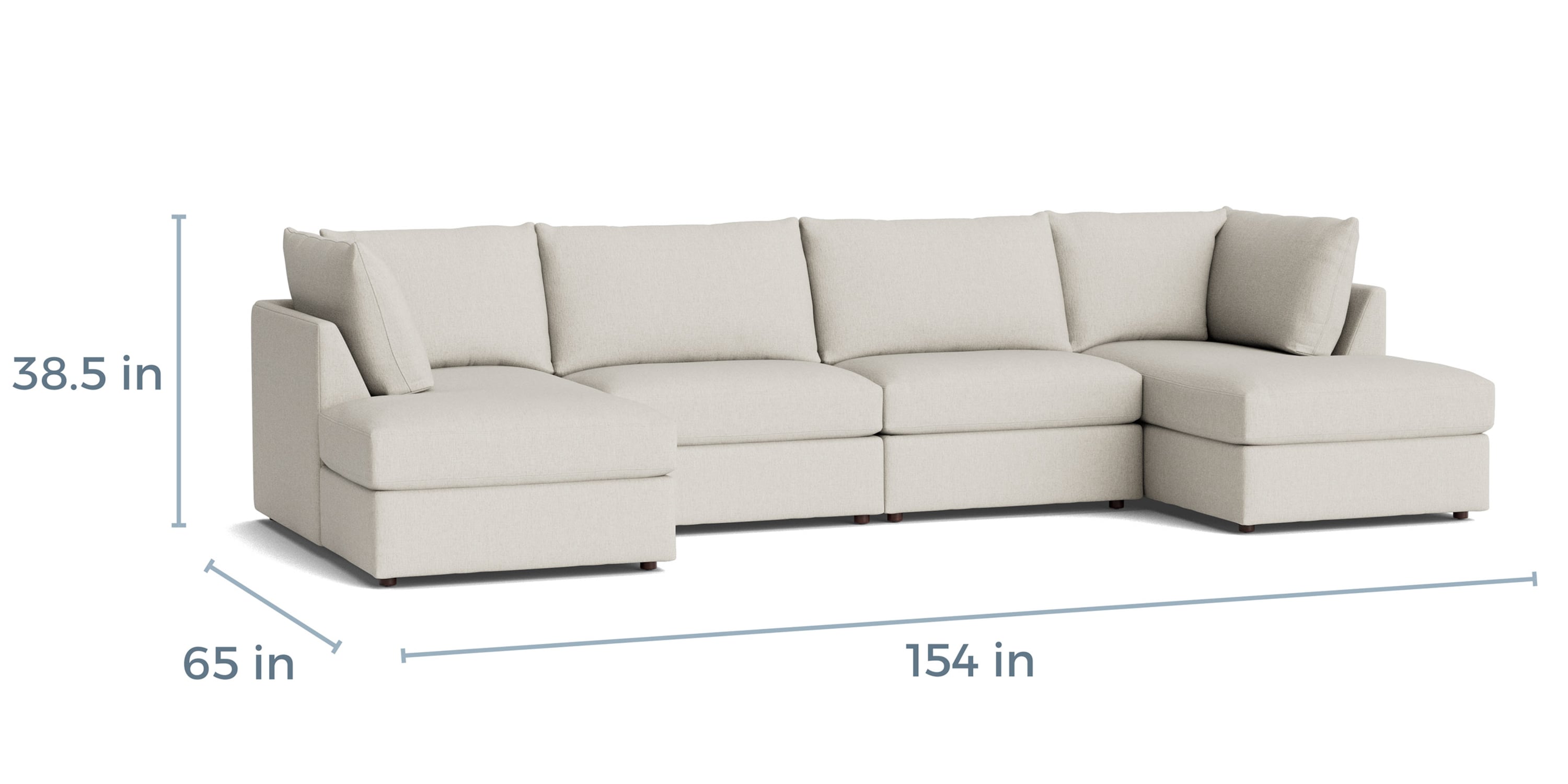 Beckham Modular Double Chaise Sectional Bassett