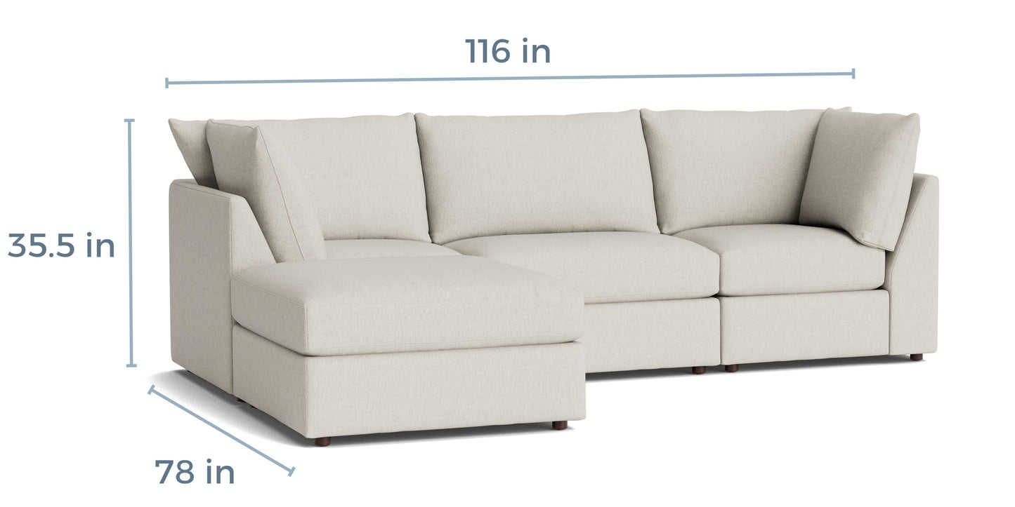Beckham Modular Sofa with Ottoman Bassett