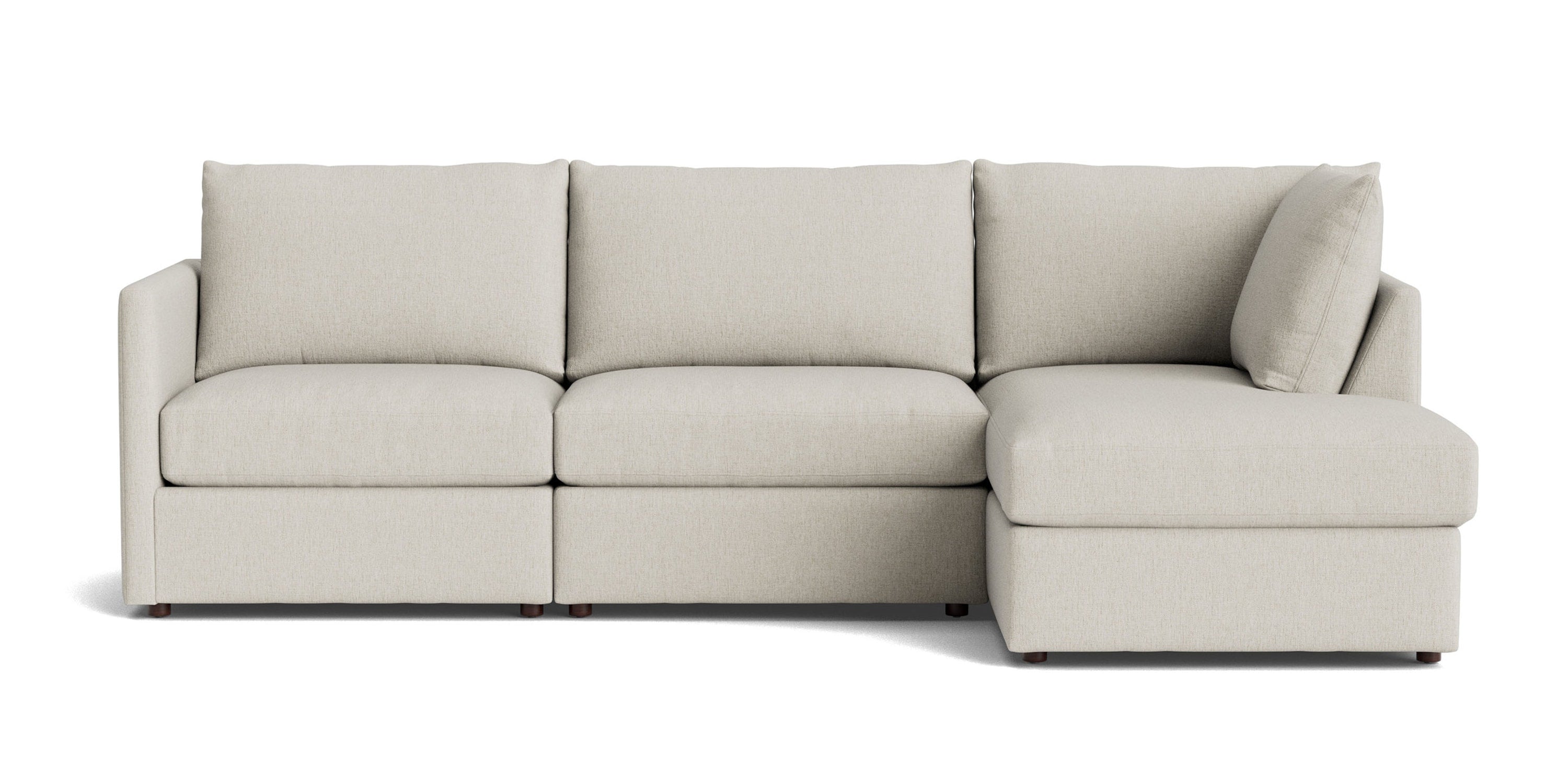 Beckham Thin Track Arm Modular Sofa with Ottoman Bassett