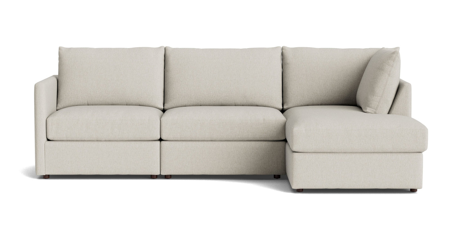 Beckham Thin Track Arm Modular Sofa with Ottoman Bassett