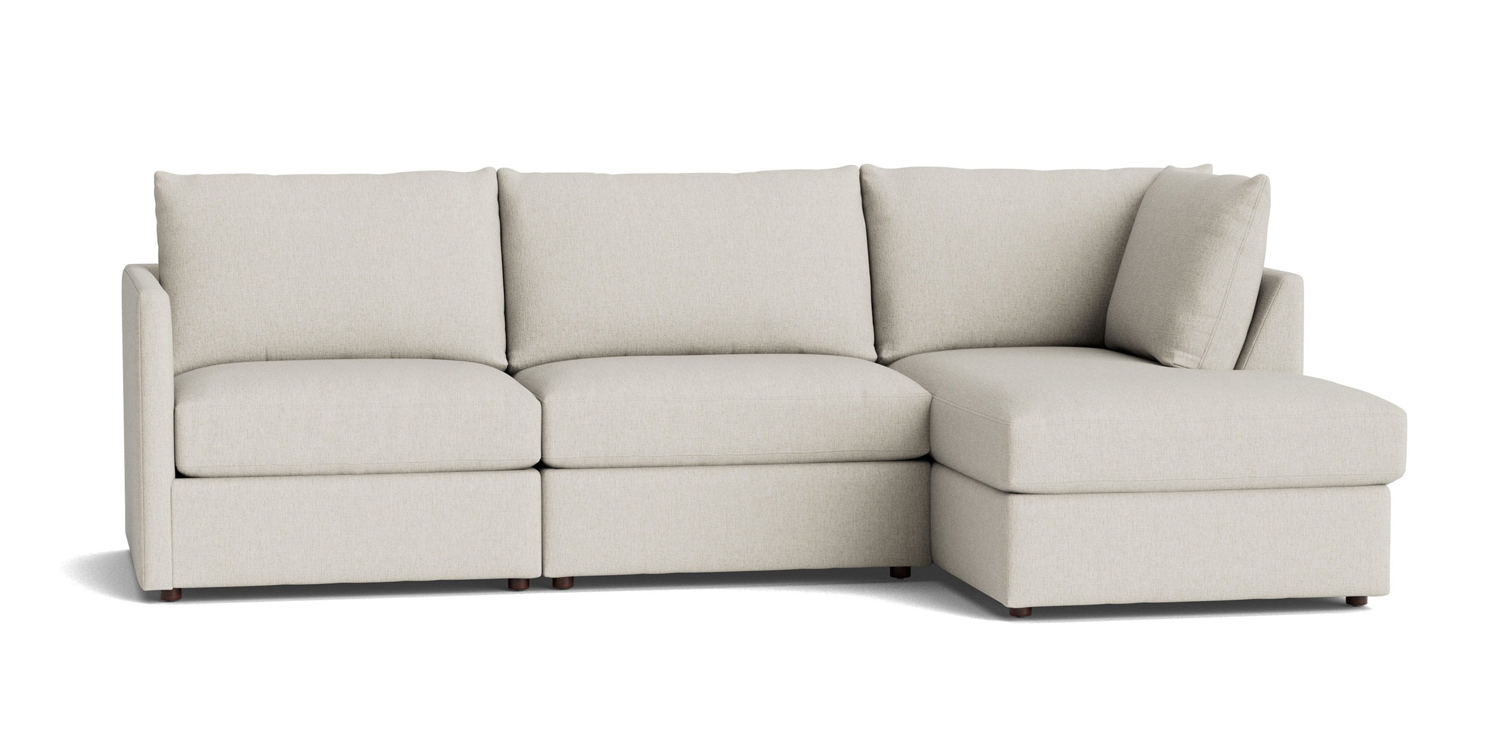 Beckham Thin Track Arm Modular Sofa with Ottoman Bassett