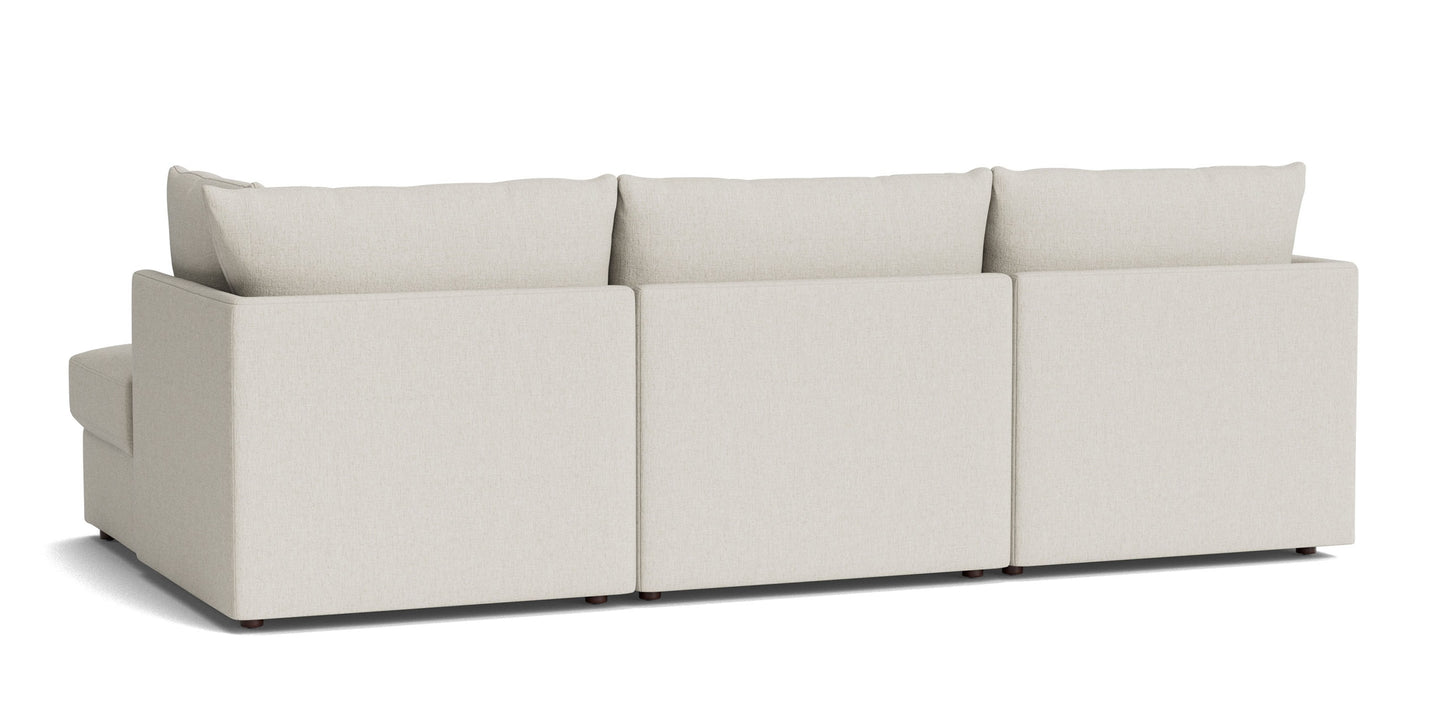 Beckham Thin Track Arm Modular Sofa with Ottoman Bassett