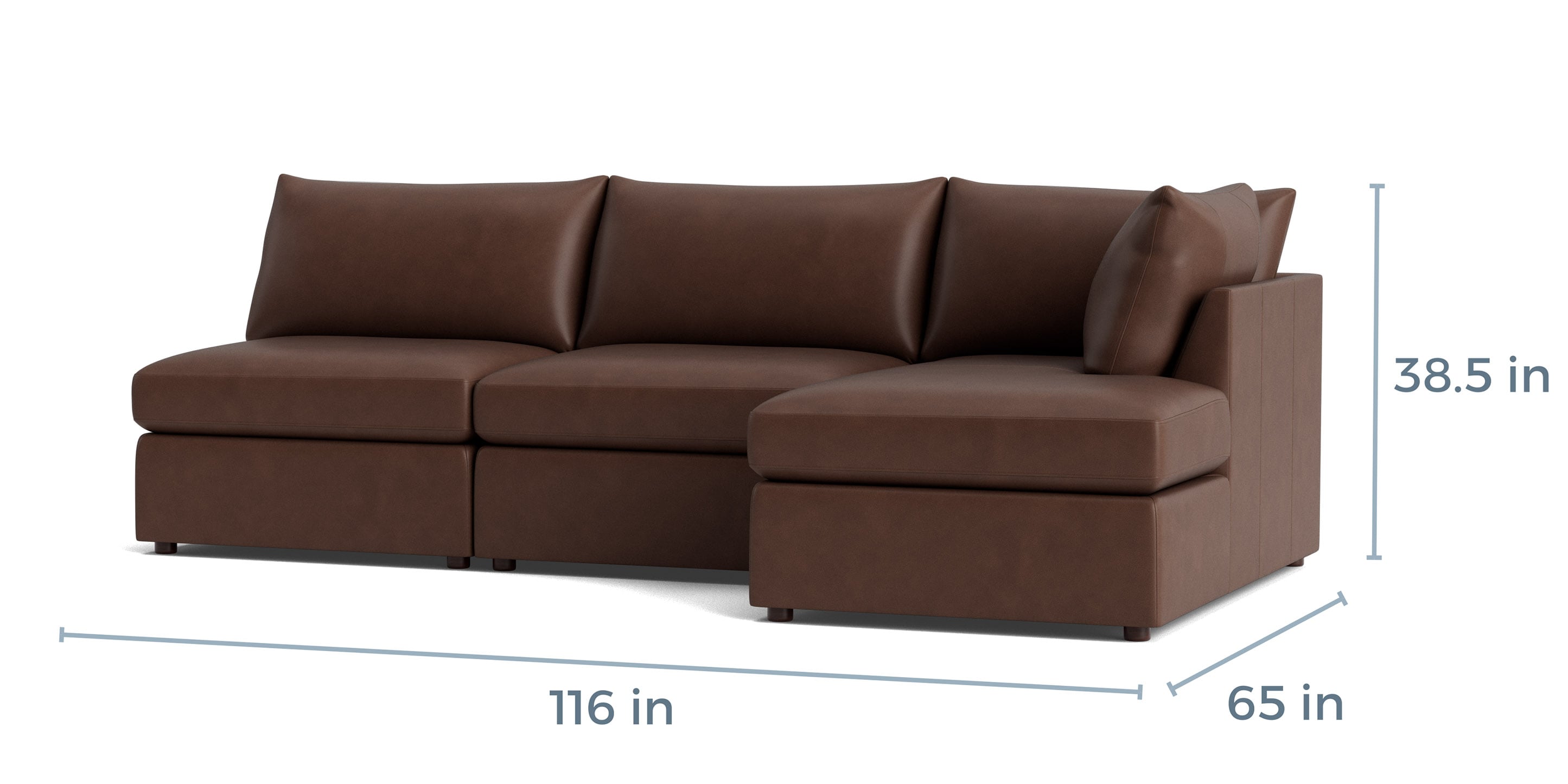 Bassett Beckham LF Chaise Lounge — Custom Fabric, Made in the USA Bassett Sofa