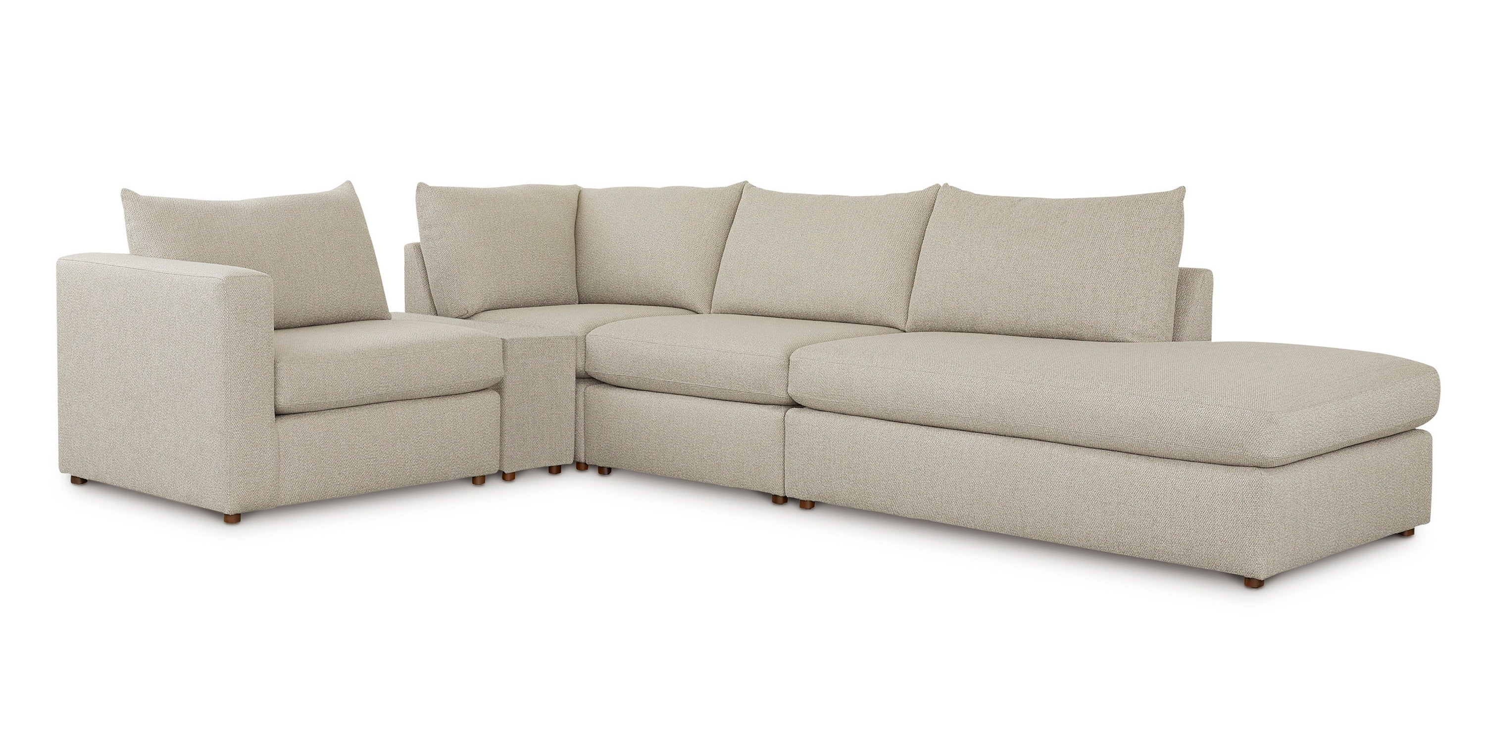 Beckham Bumper Modular Sectional with Console Bassett